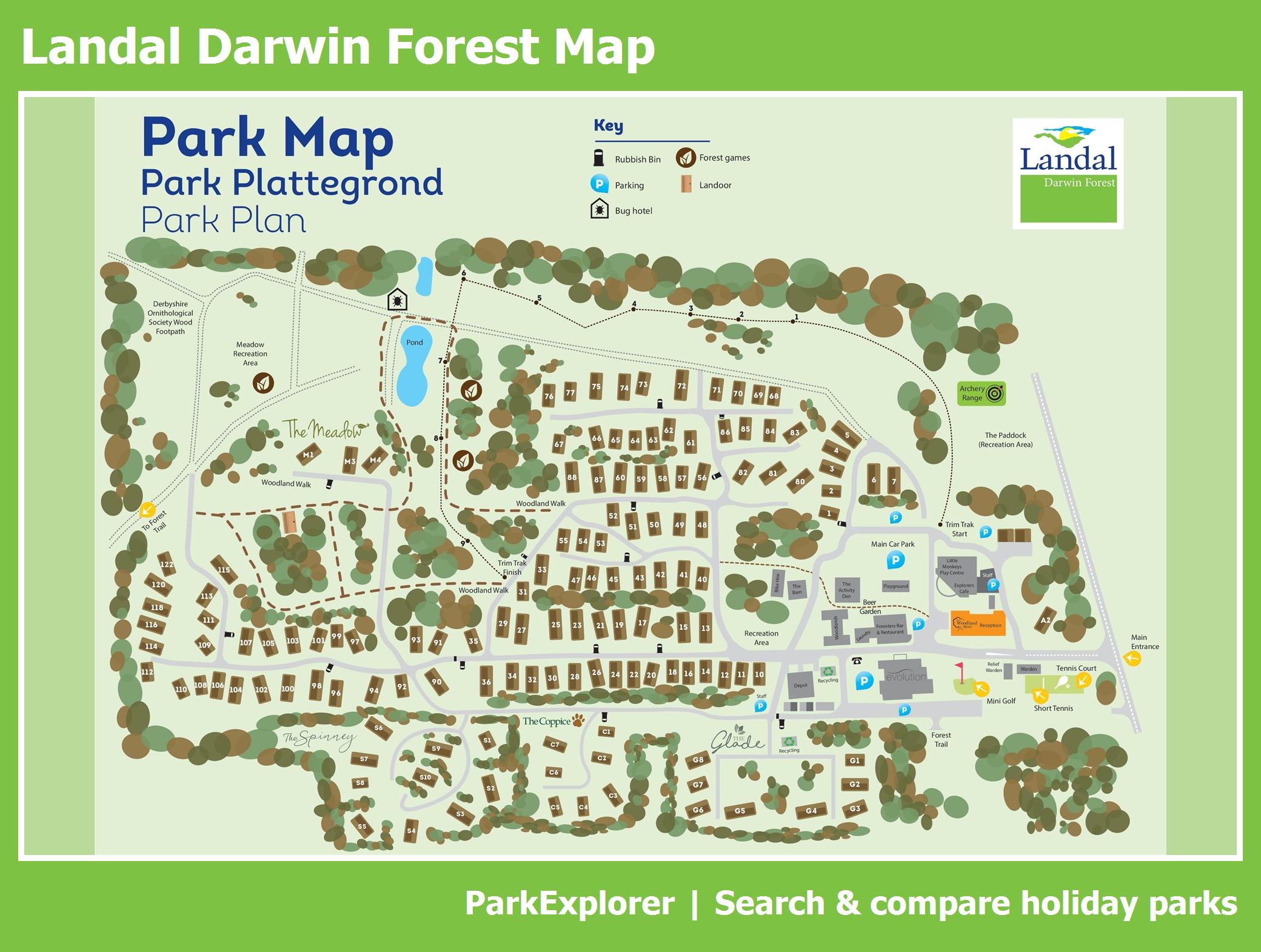 // Village map of Landal Darwin Forest ParkExplorer