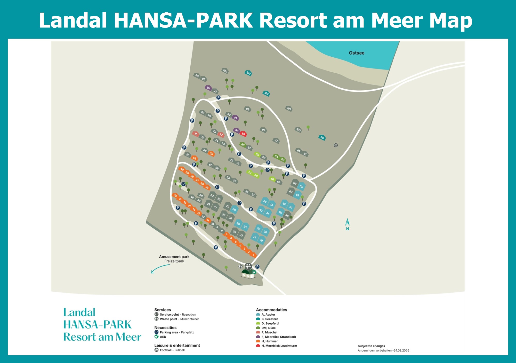Map Landal HANSA-PARK Resort am Meer