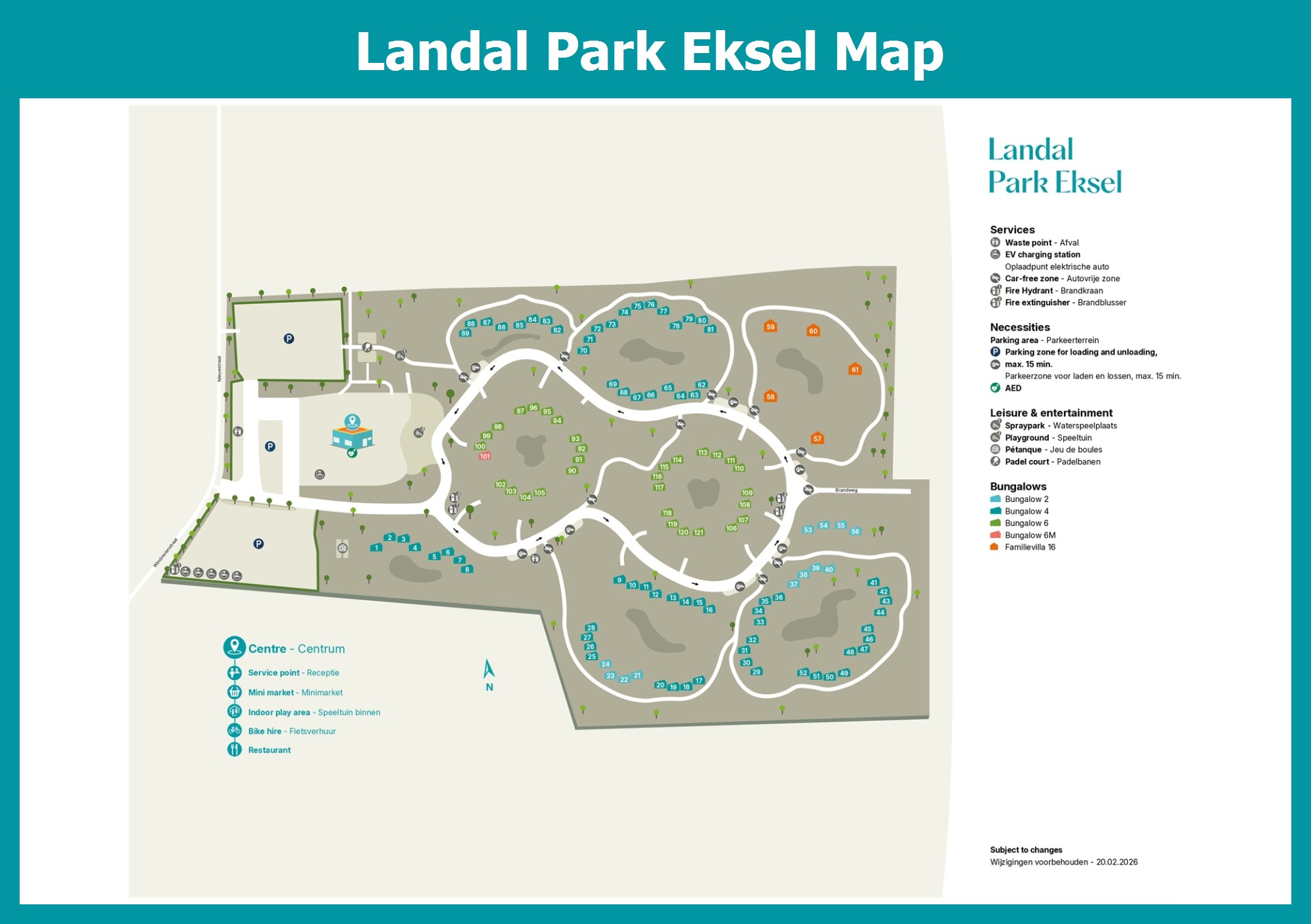 Map Landal Park Eksel