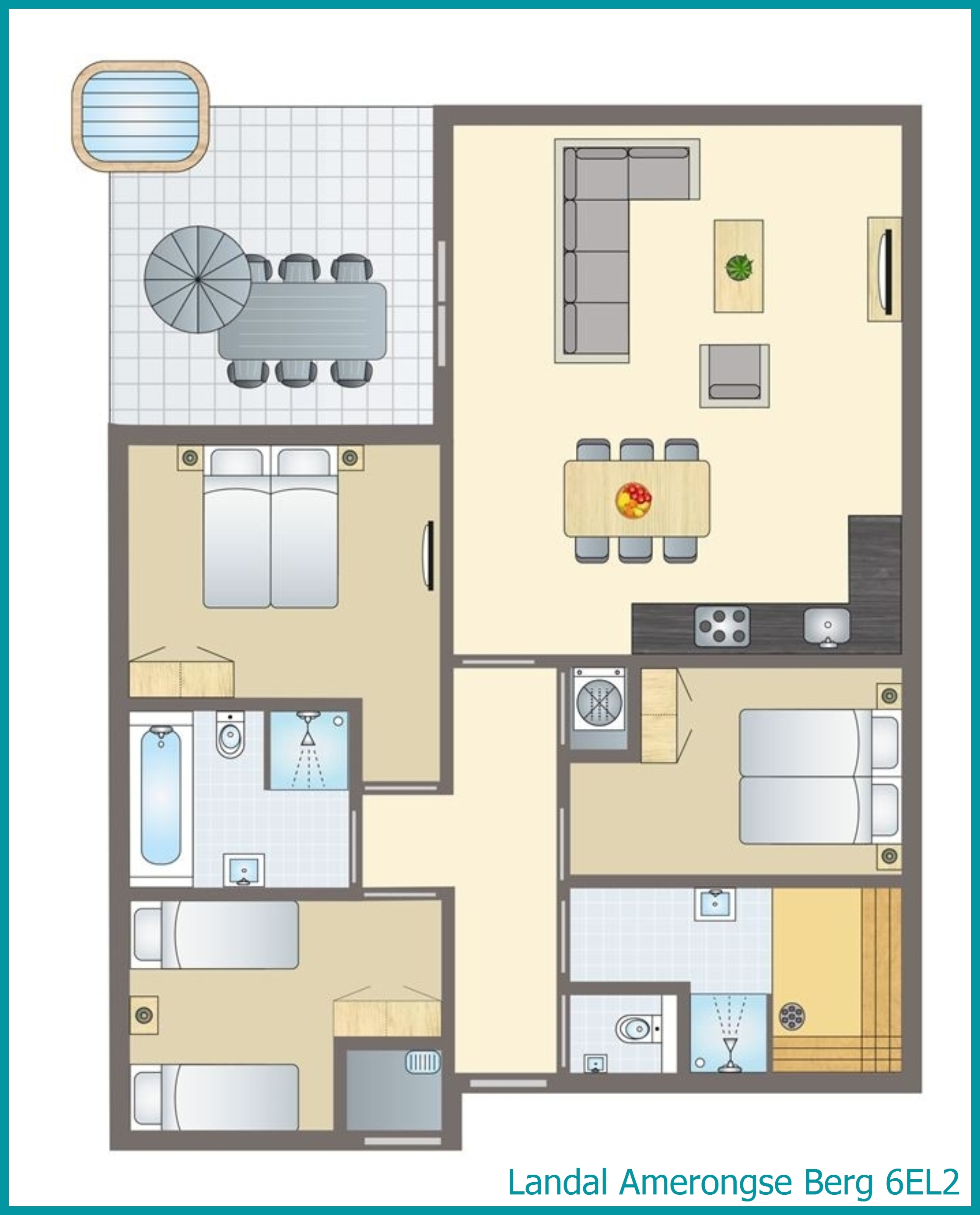 6-person bungalow 6EL2 at Amerongse Berg