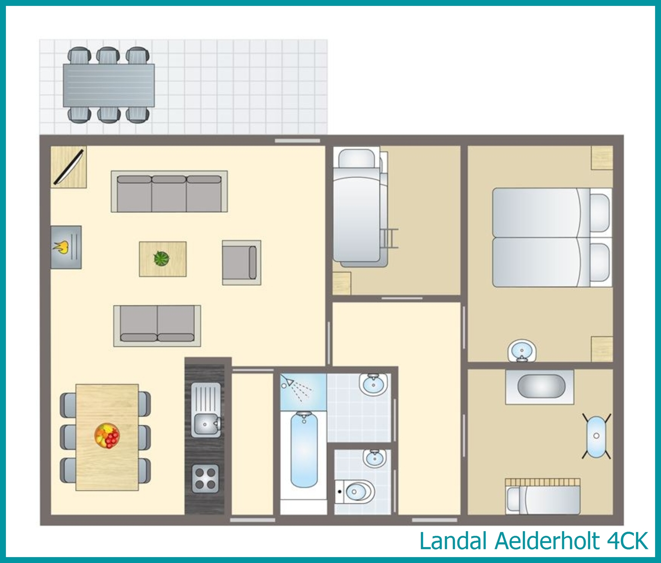4-person kids bungalow 4CK at Aelderholt