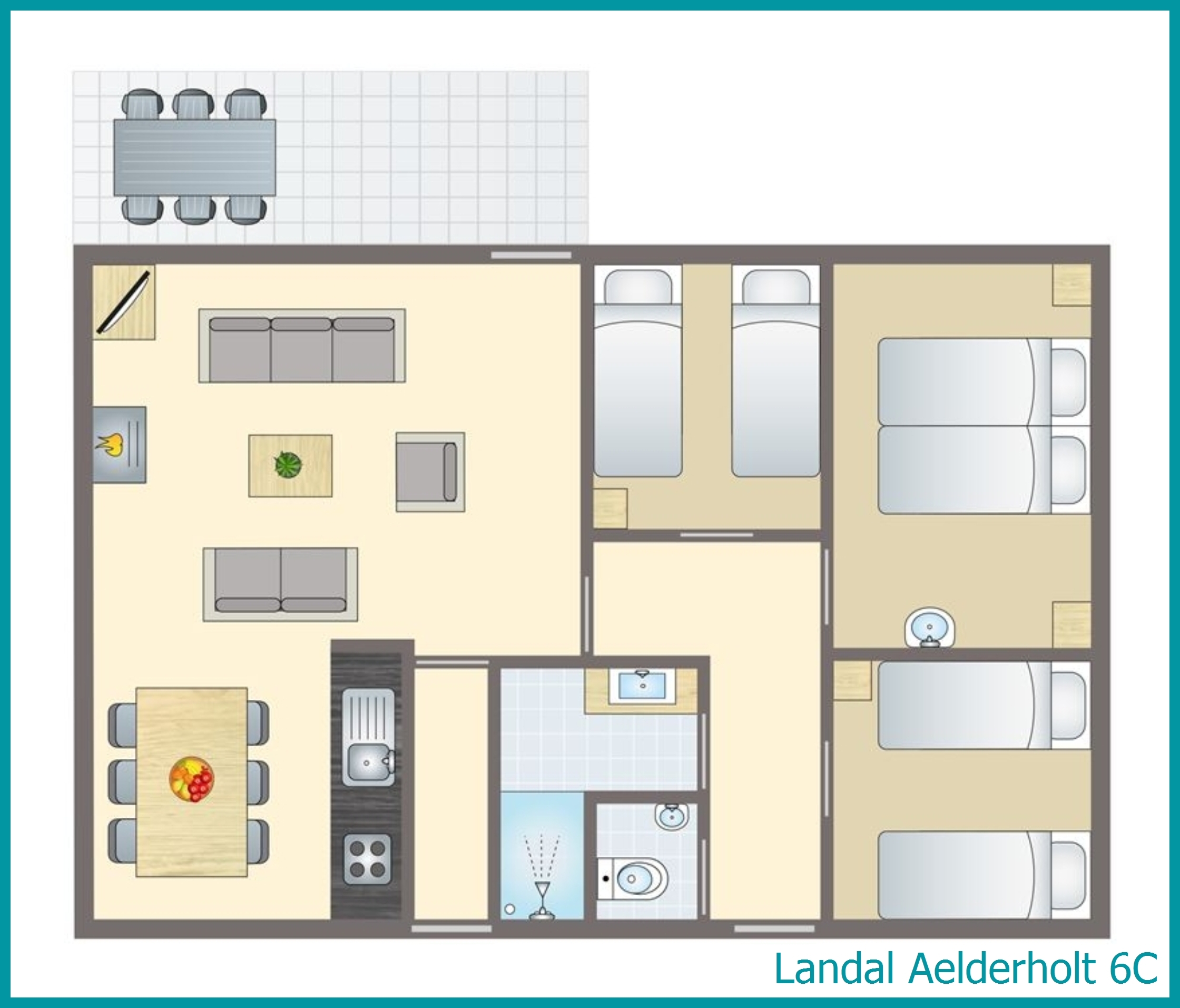6-person bungalow 6C at Aelderholt