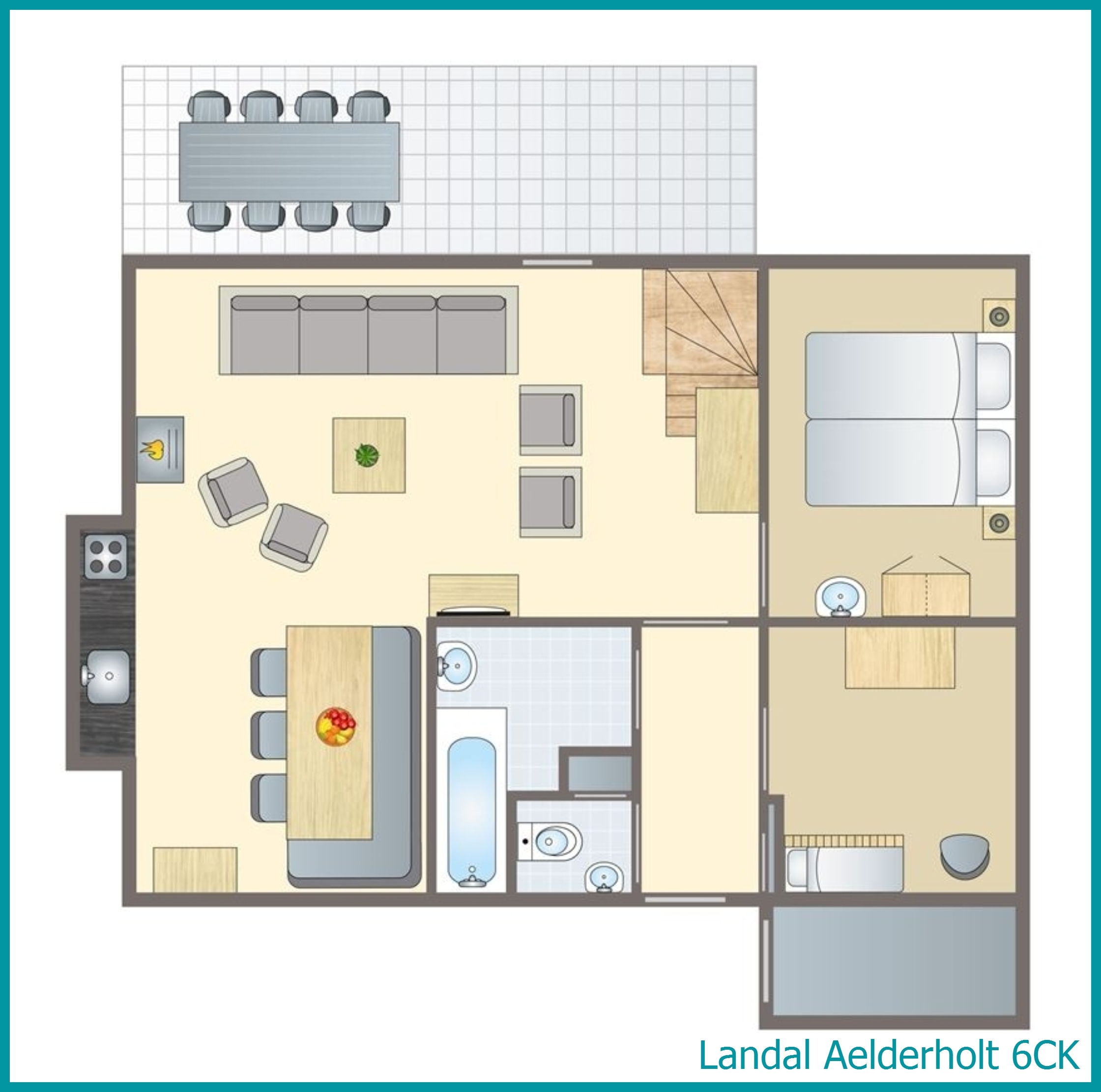 6-person kids bungalow 6CK at Aelderholt