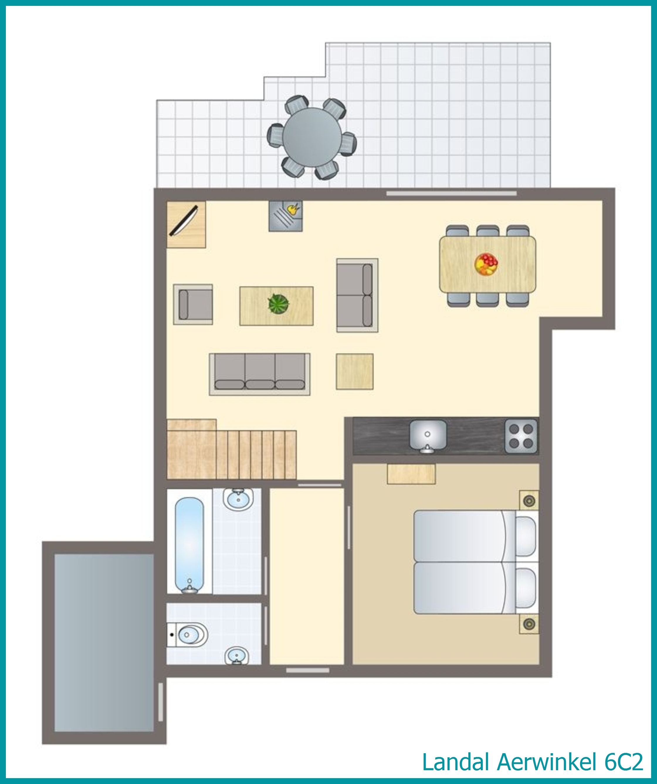 6-person bungalow 6C2 at Aerwinkel