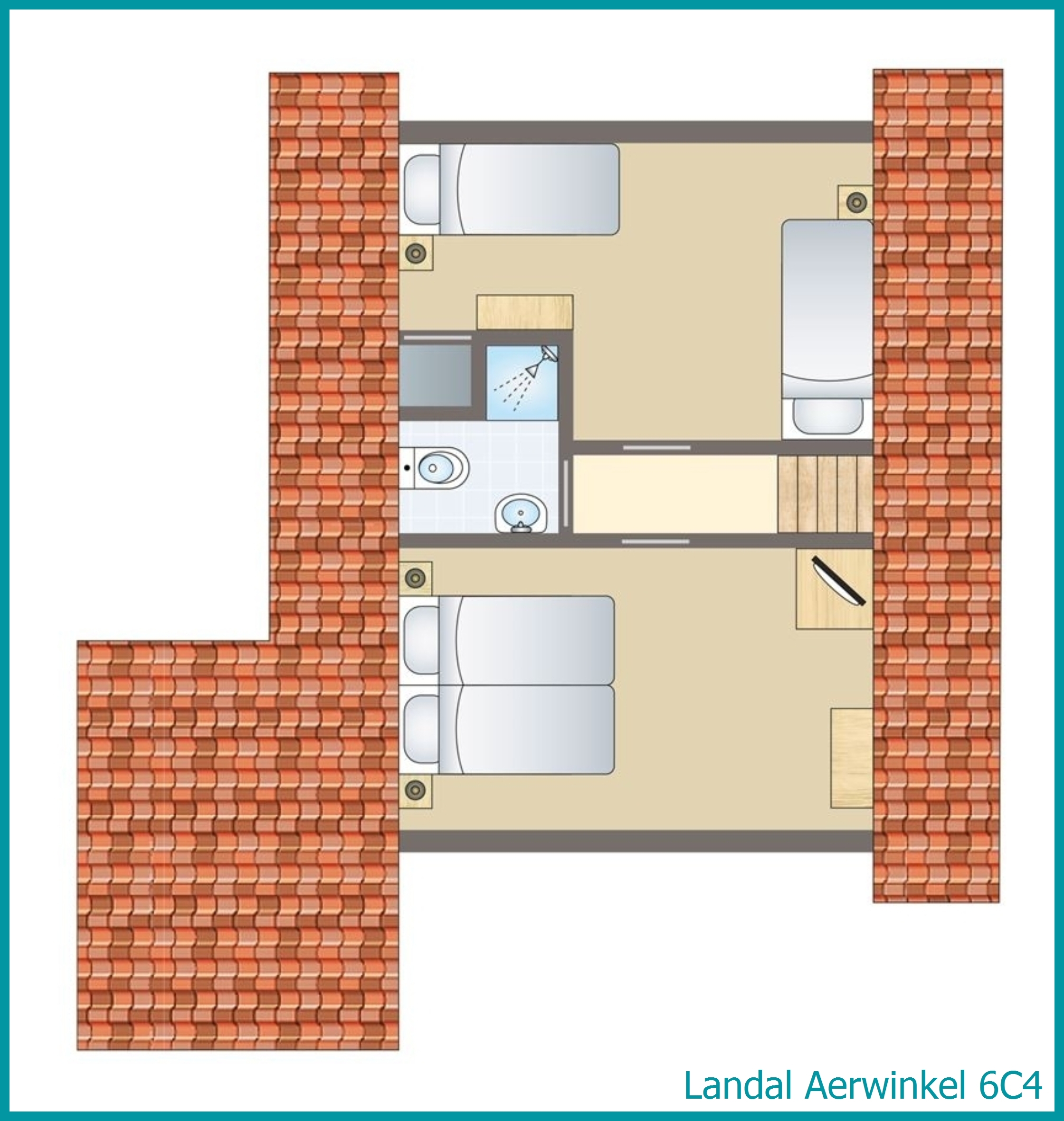 6-person bungalow 6C4 at Aerwinkel