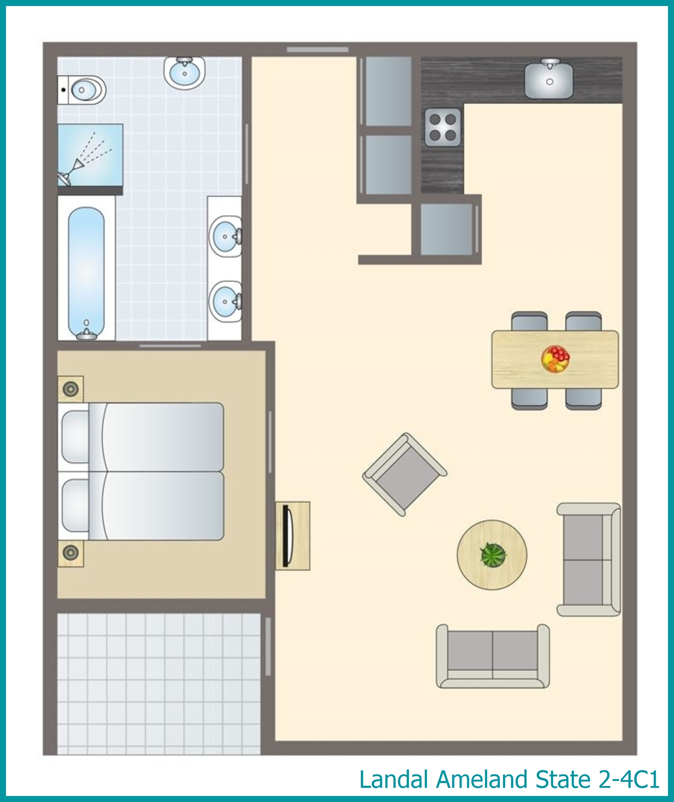 2-4-person apartment 2-4C1 at Ameland State