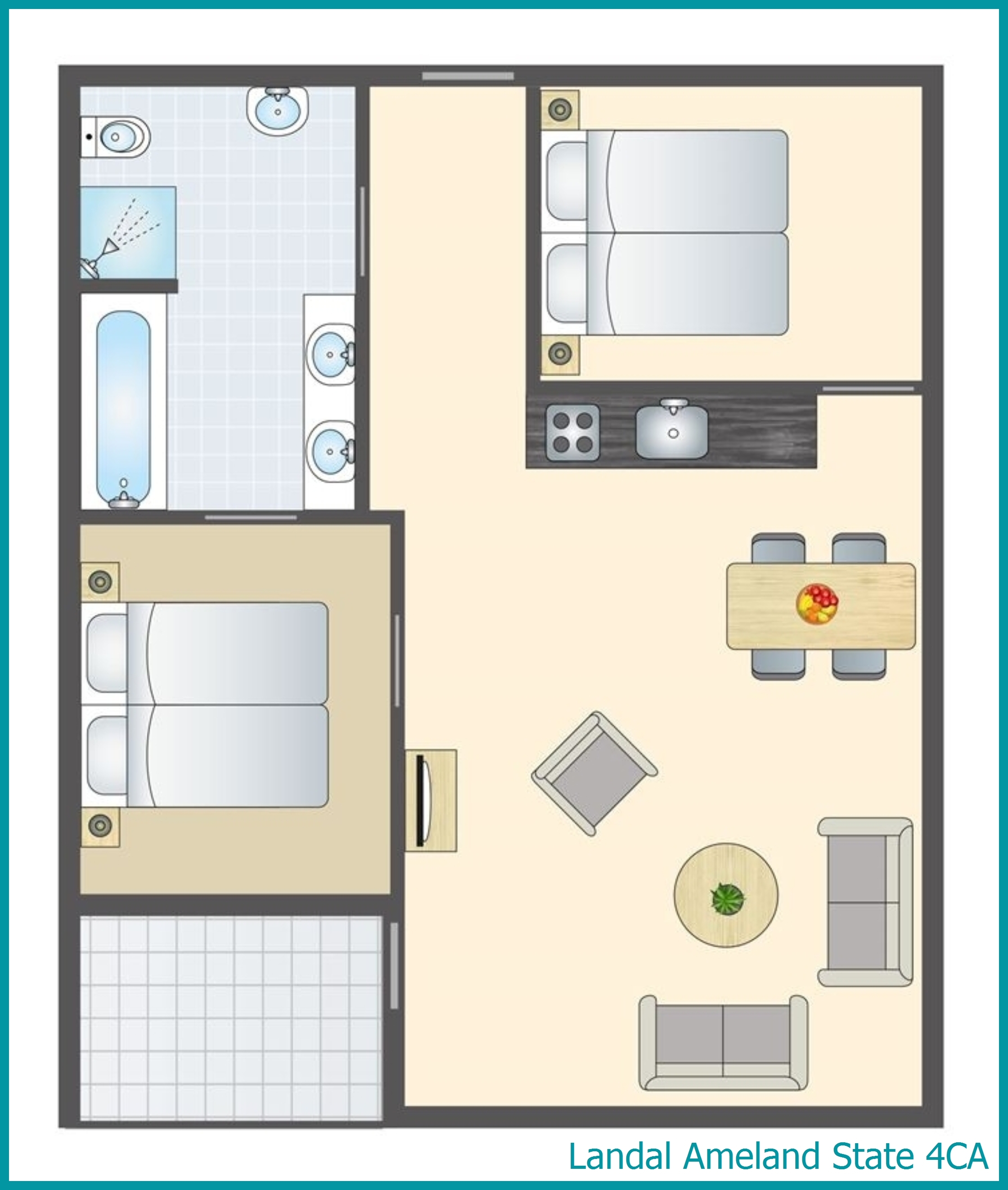 4-person apartment 4CA at Ameland State