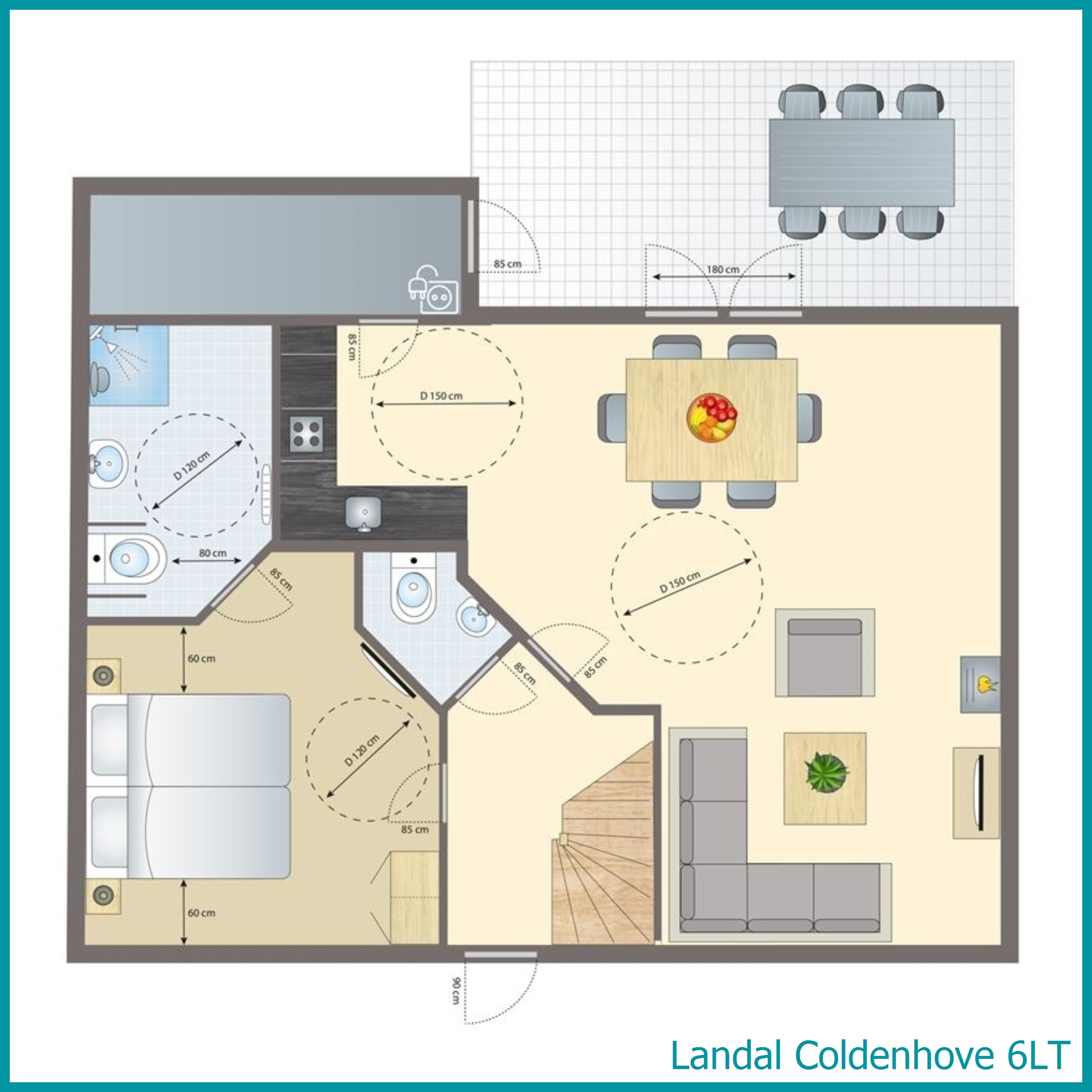 6-person bungalow 6LT at Coldenhove