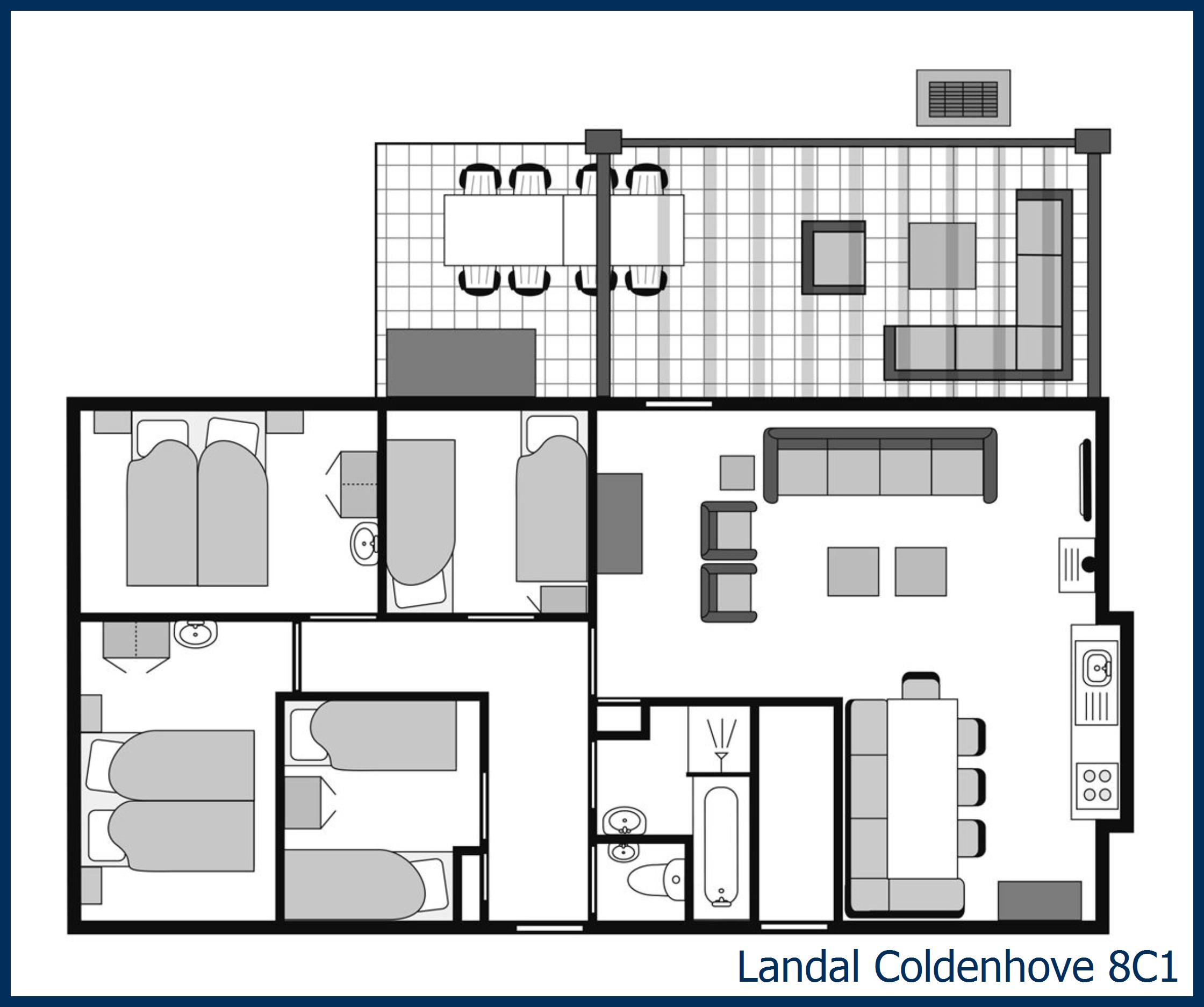 8-person bungalow 8C1 at Coldenhove