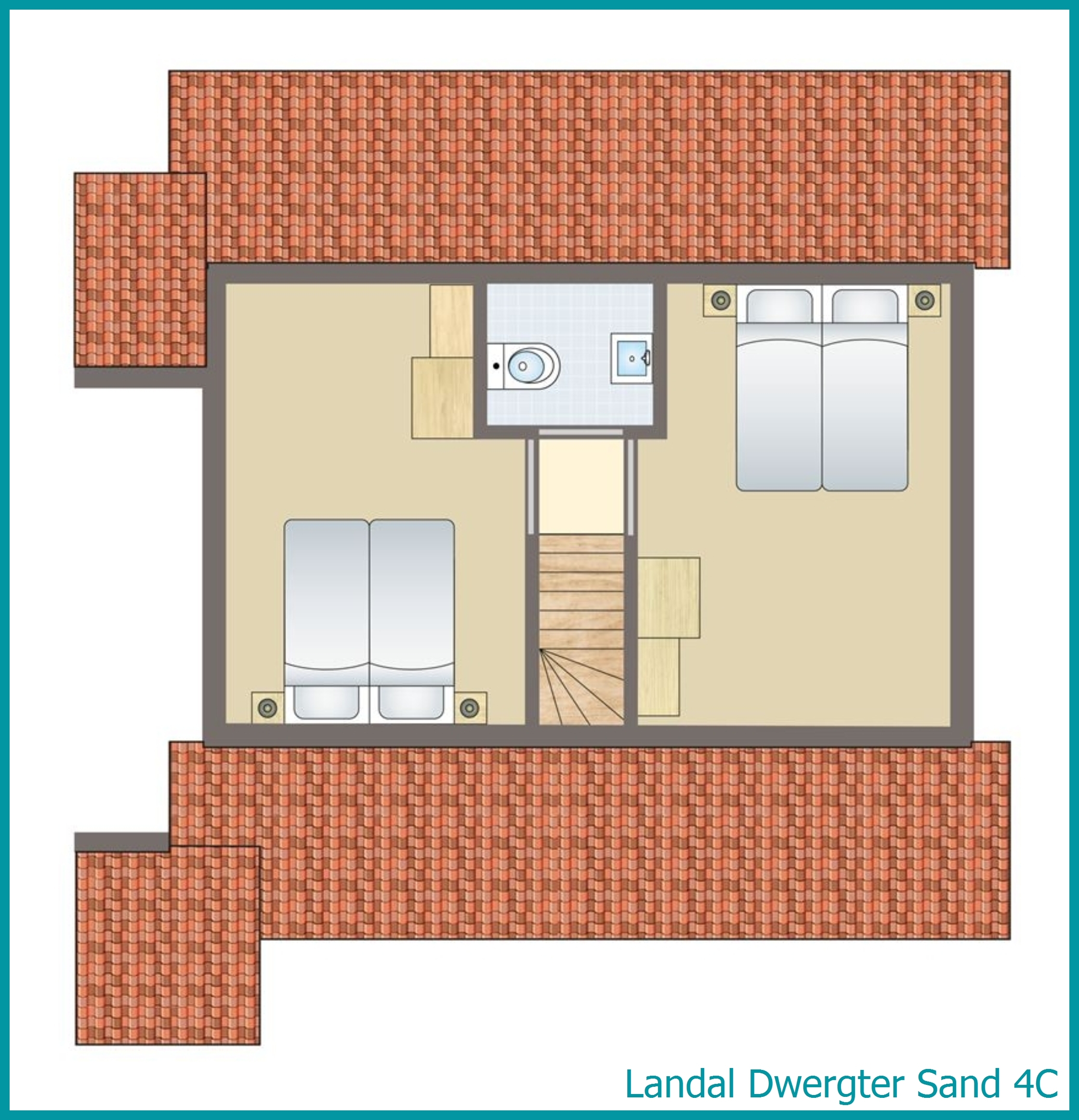 4-person bungalow 4C at Dwergter Sand
