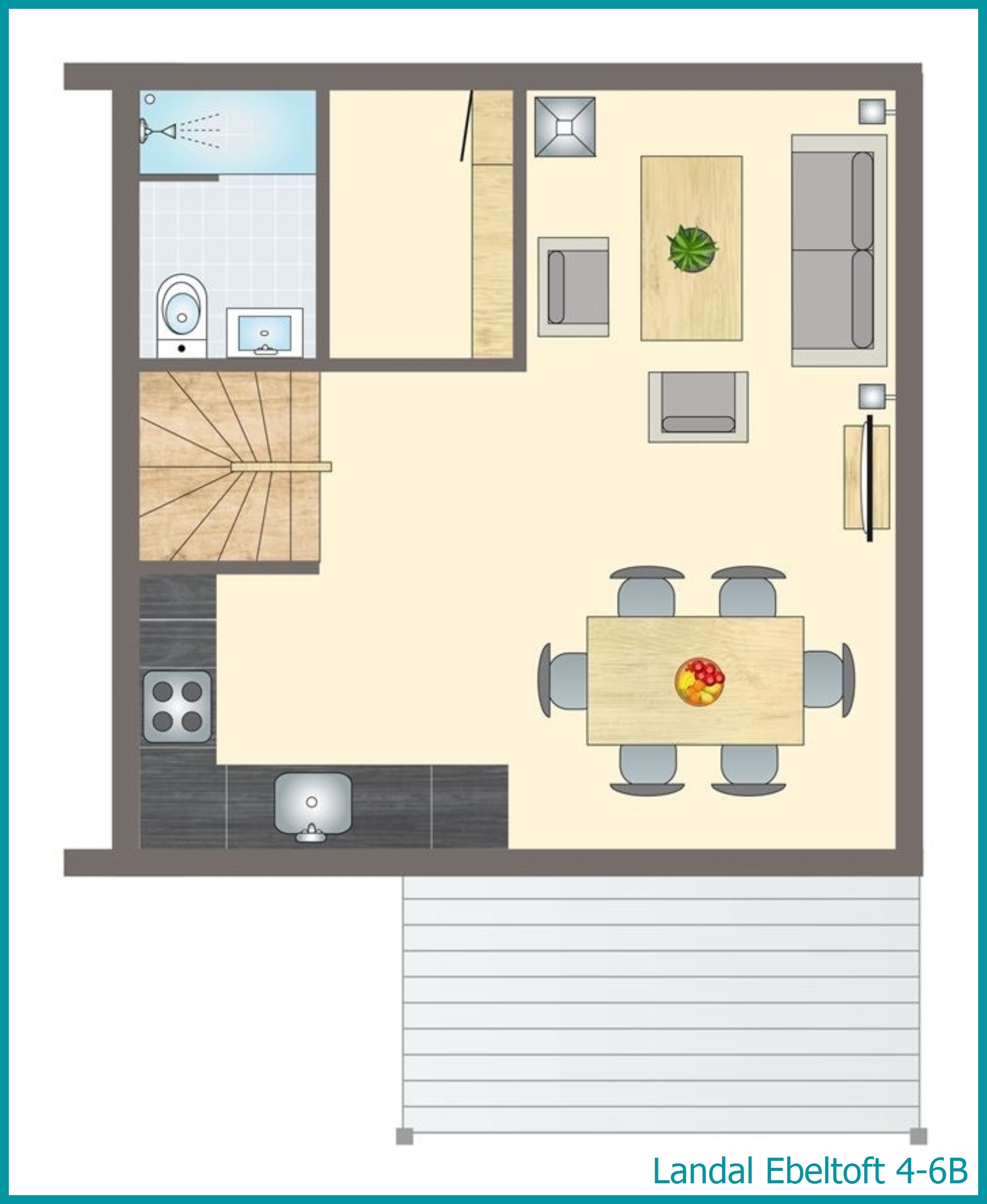 4-6-person bungalow 4-6B at Ebeltoft
