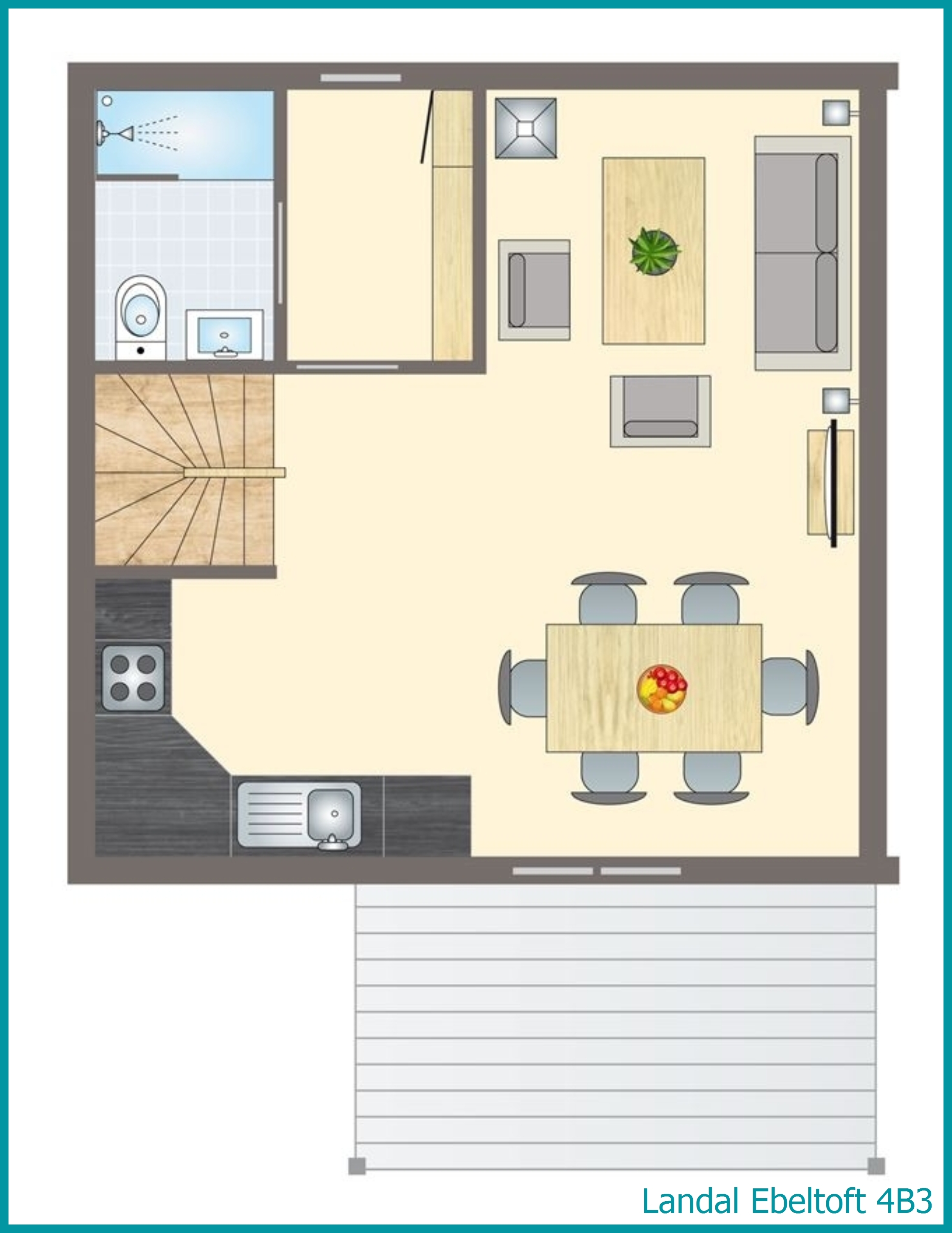 4-person bungalow 4B3 at Ebeltoft