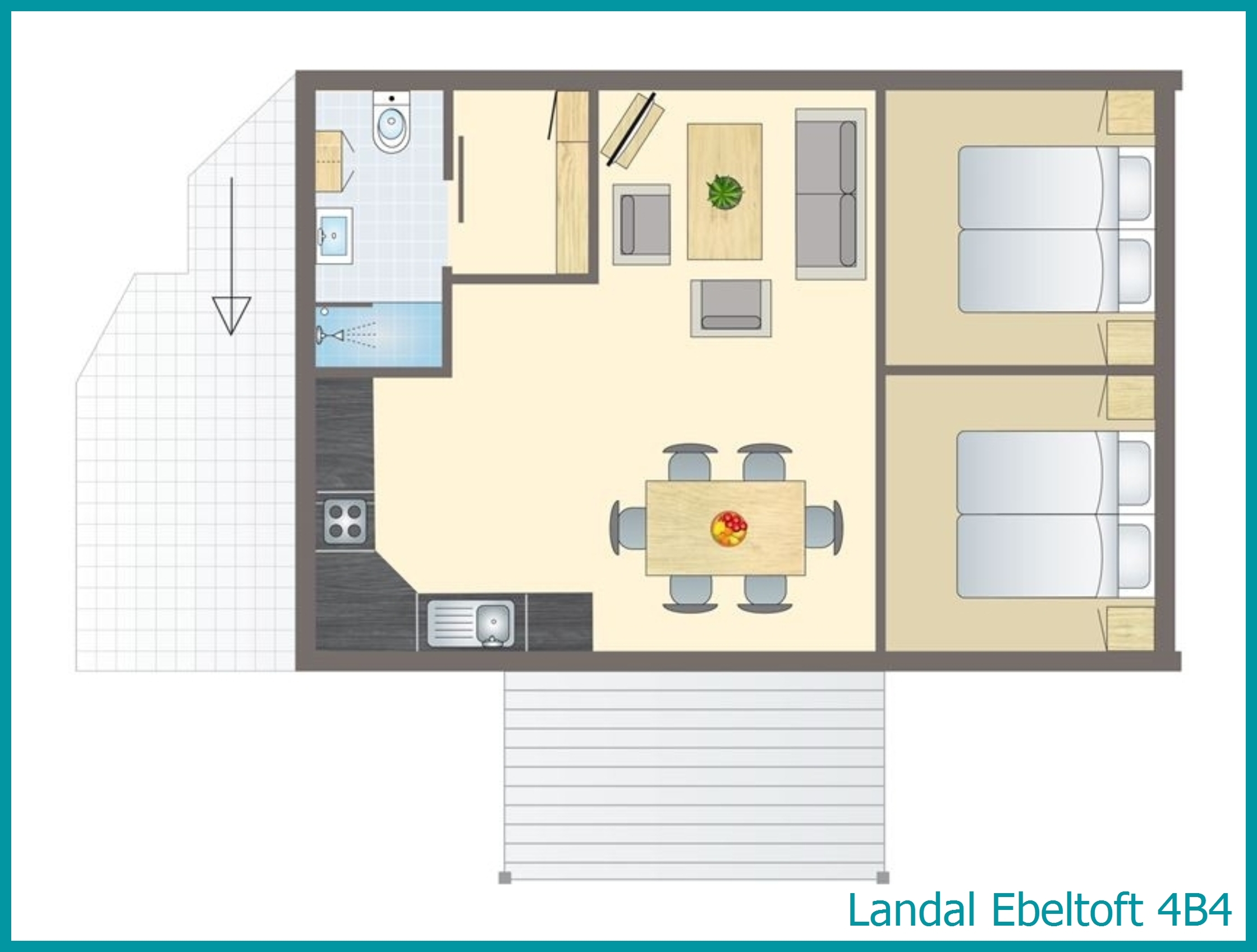 4-person bungalow 4B4 at Ebeltoft