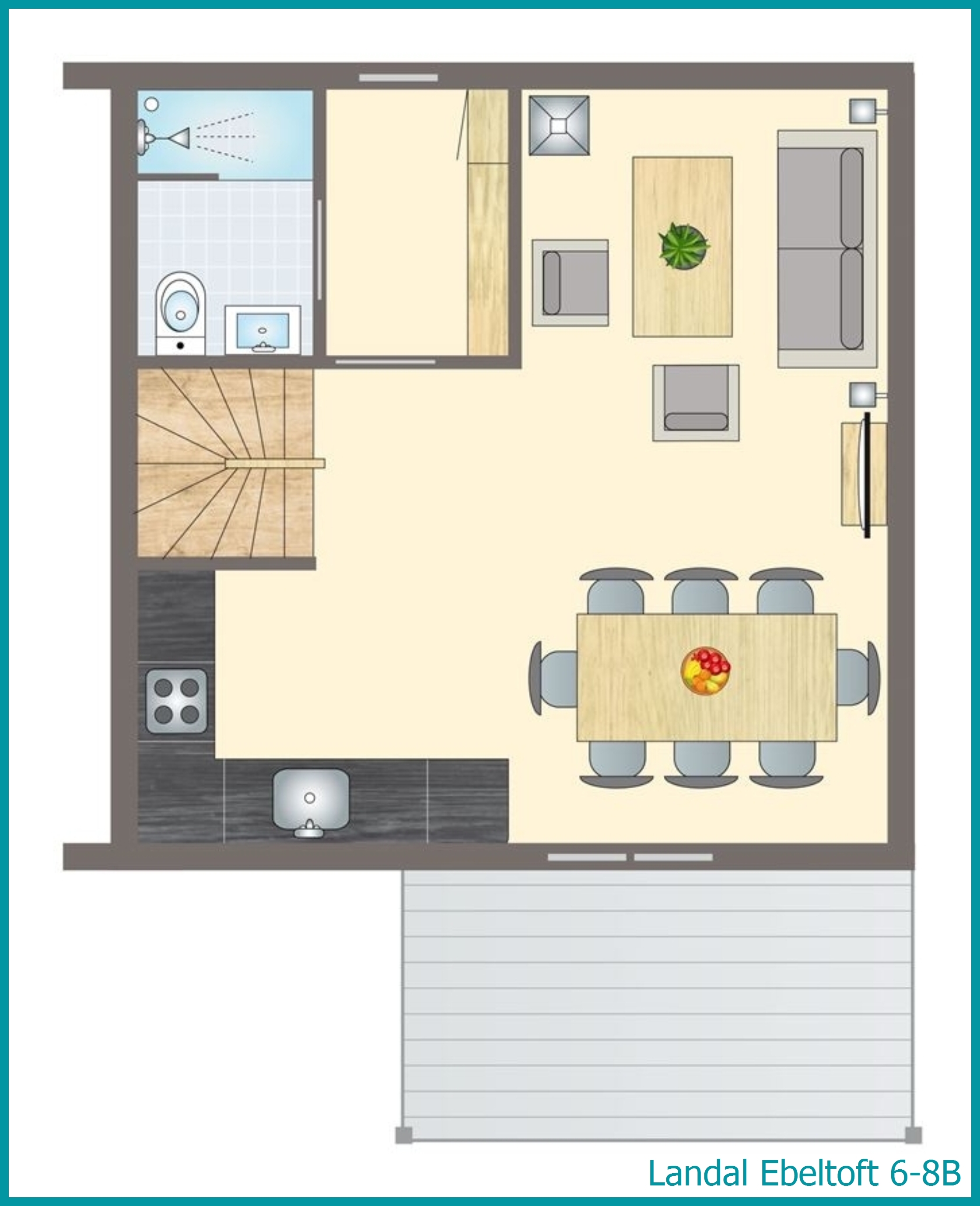 6-8-person bungalow 6-8B at Ebeltoft