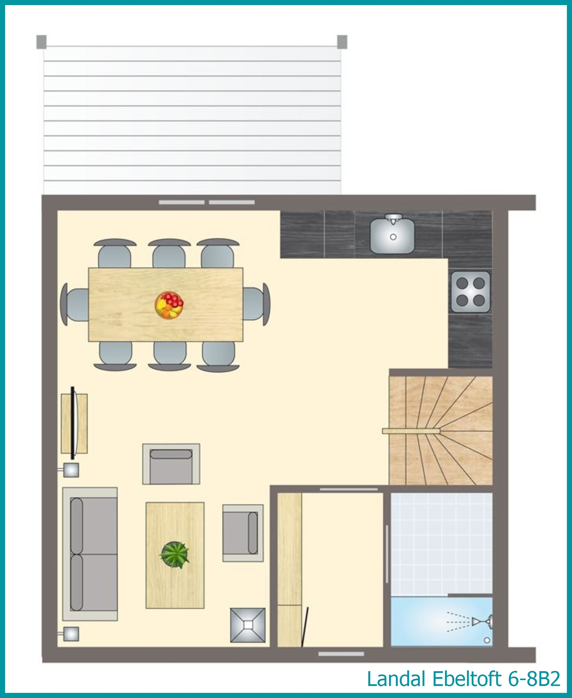 6-8-person bungalow 6-8B2 at Ebeltoft
