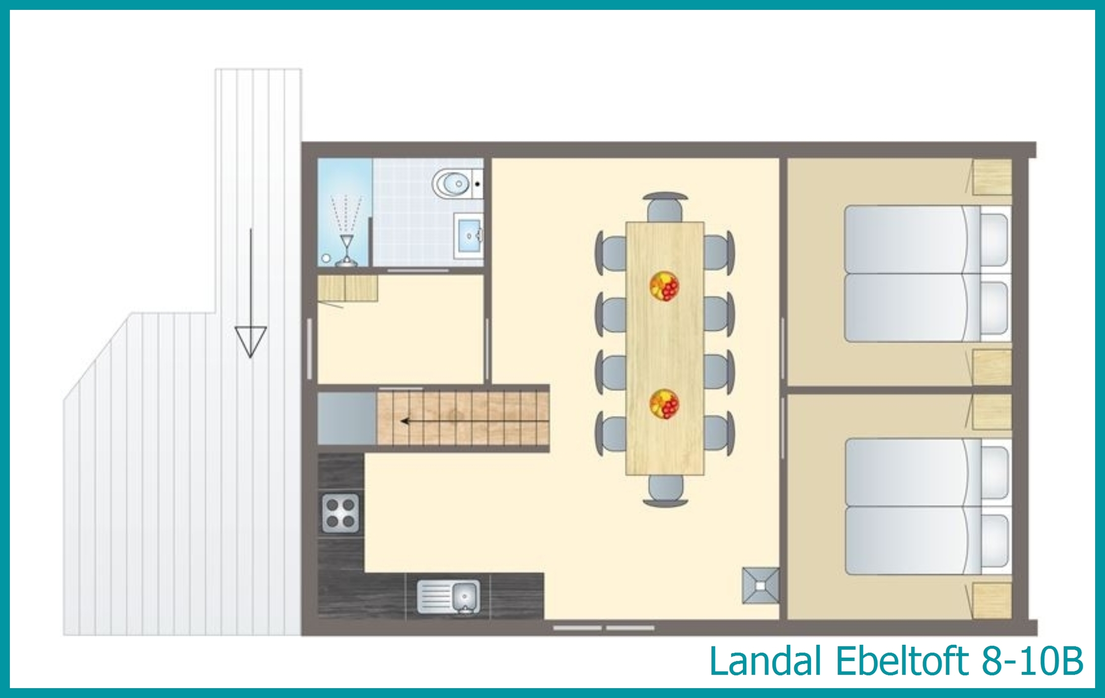 8-10-person bungalow 8-10B at Ebeltoft