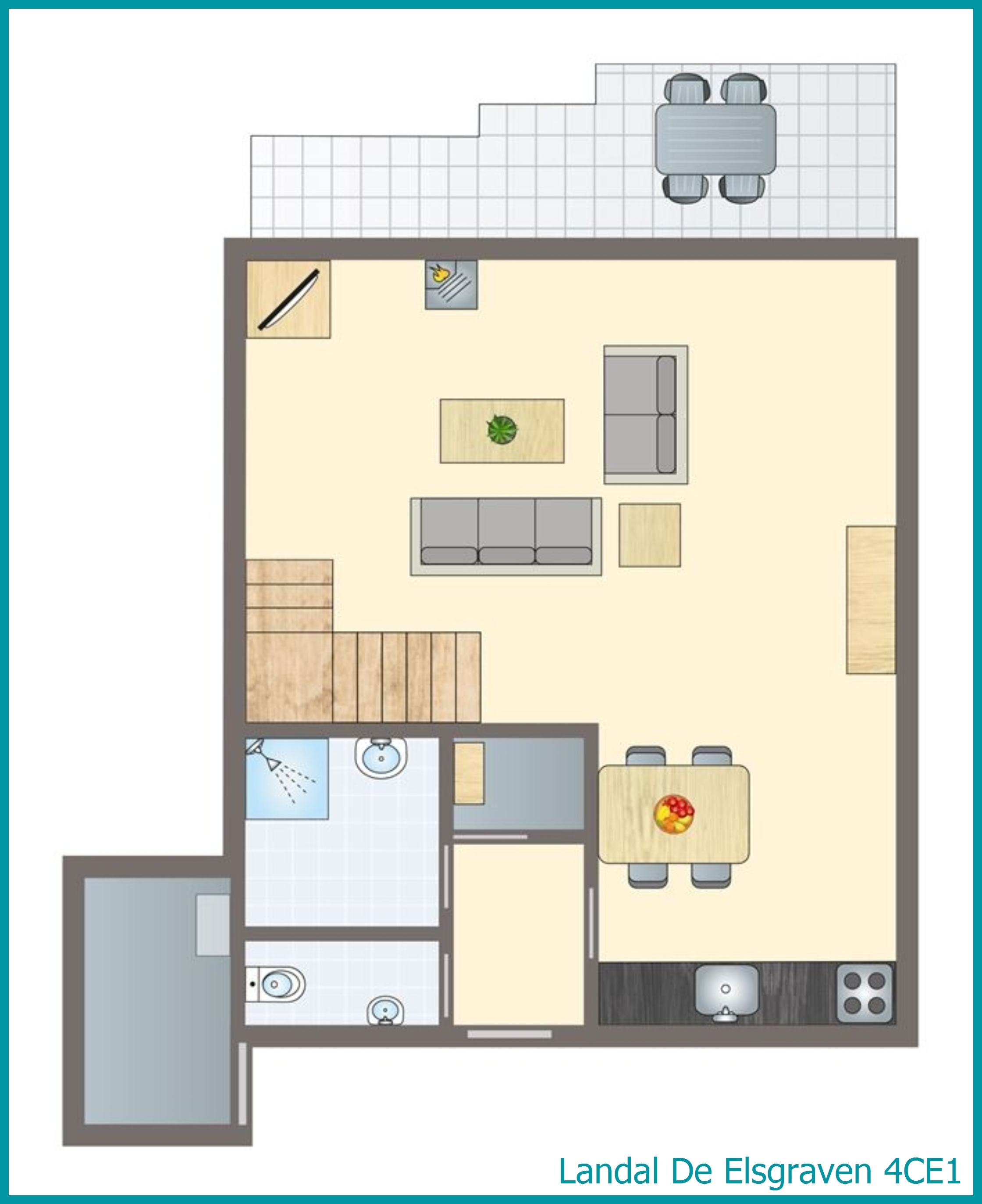 4-person bungalow 4CE1 at De Elsgraven