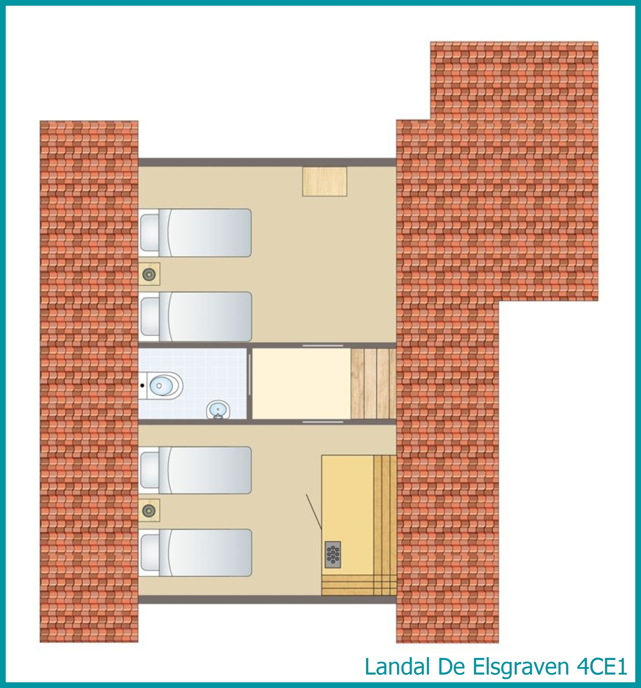4-person bungalow 4CE1 at De Elsgraven