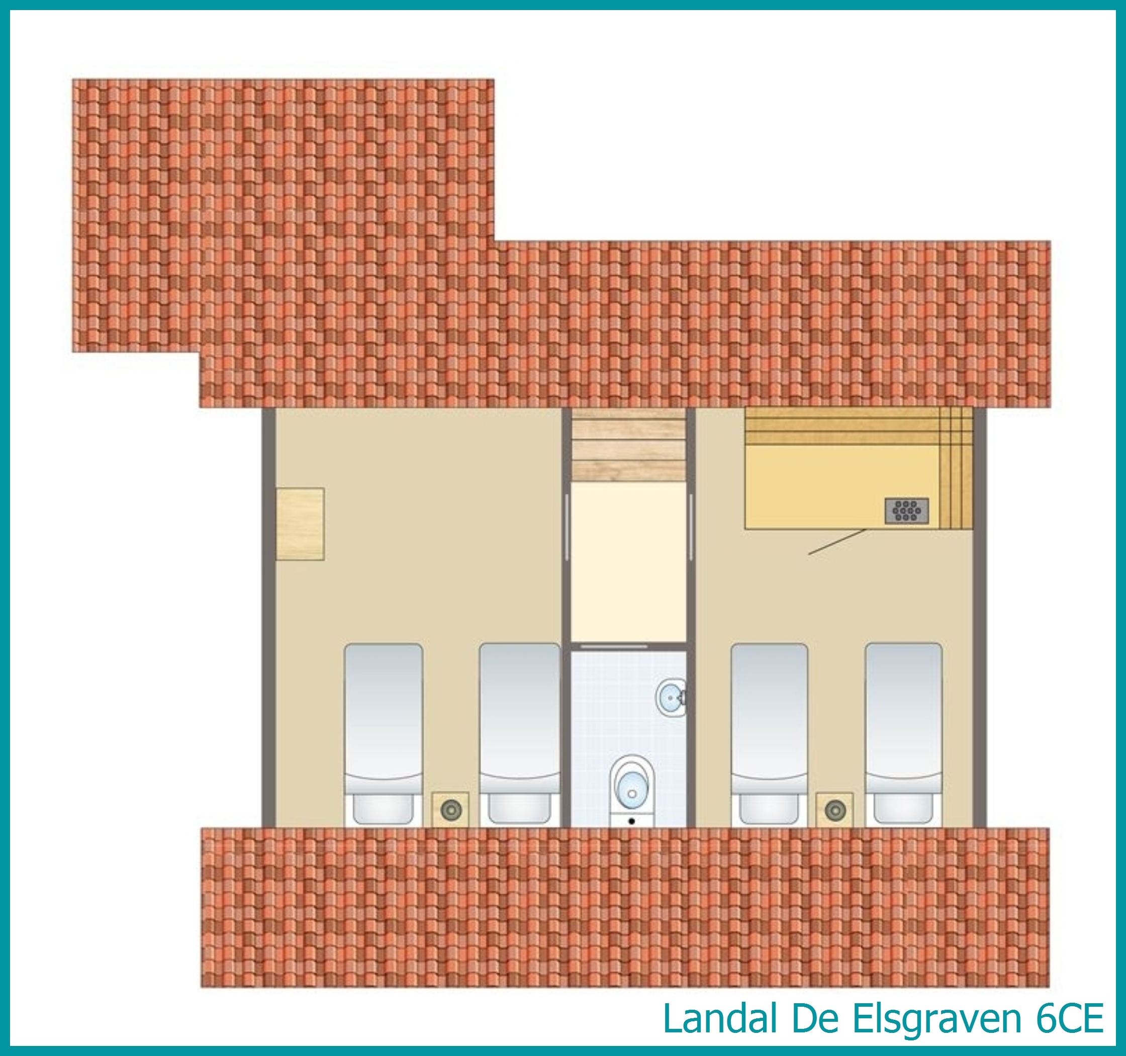 6-person bungalow 6CE at De Elsgraven