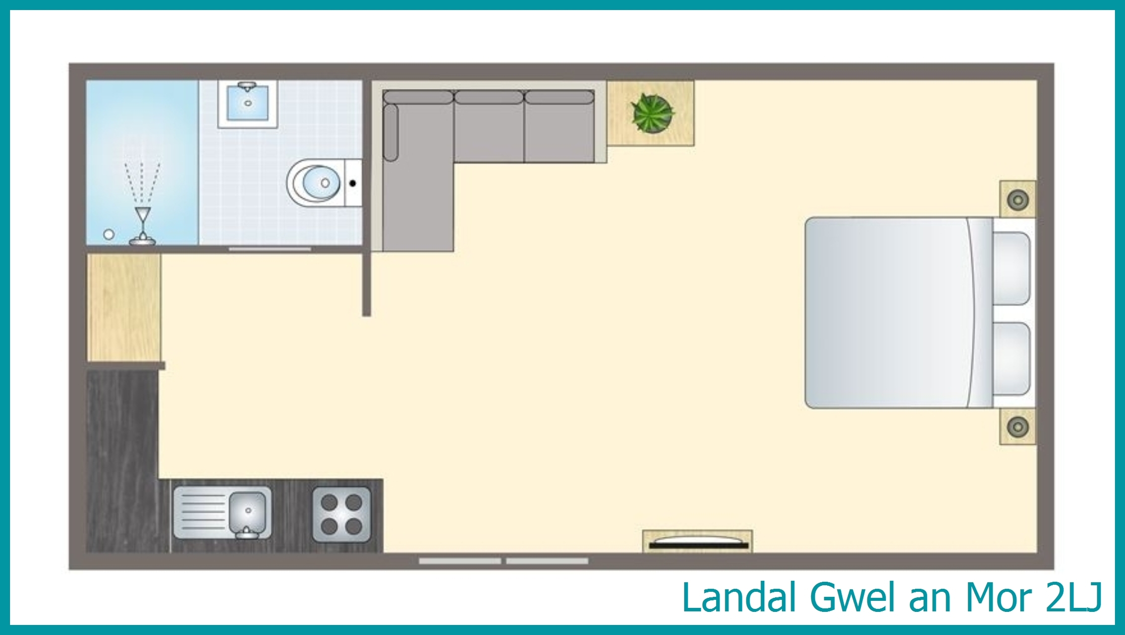 2-person lodge - Lakeside Studio 2LJ at Gwel an Mor