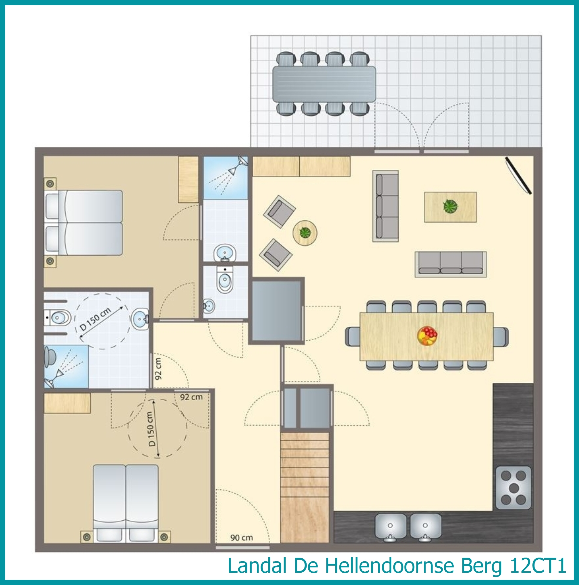 12-person bungalow 12CT1 at De Hellendoornse Berg