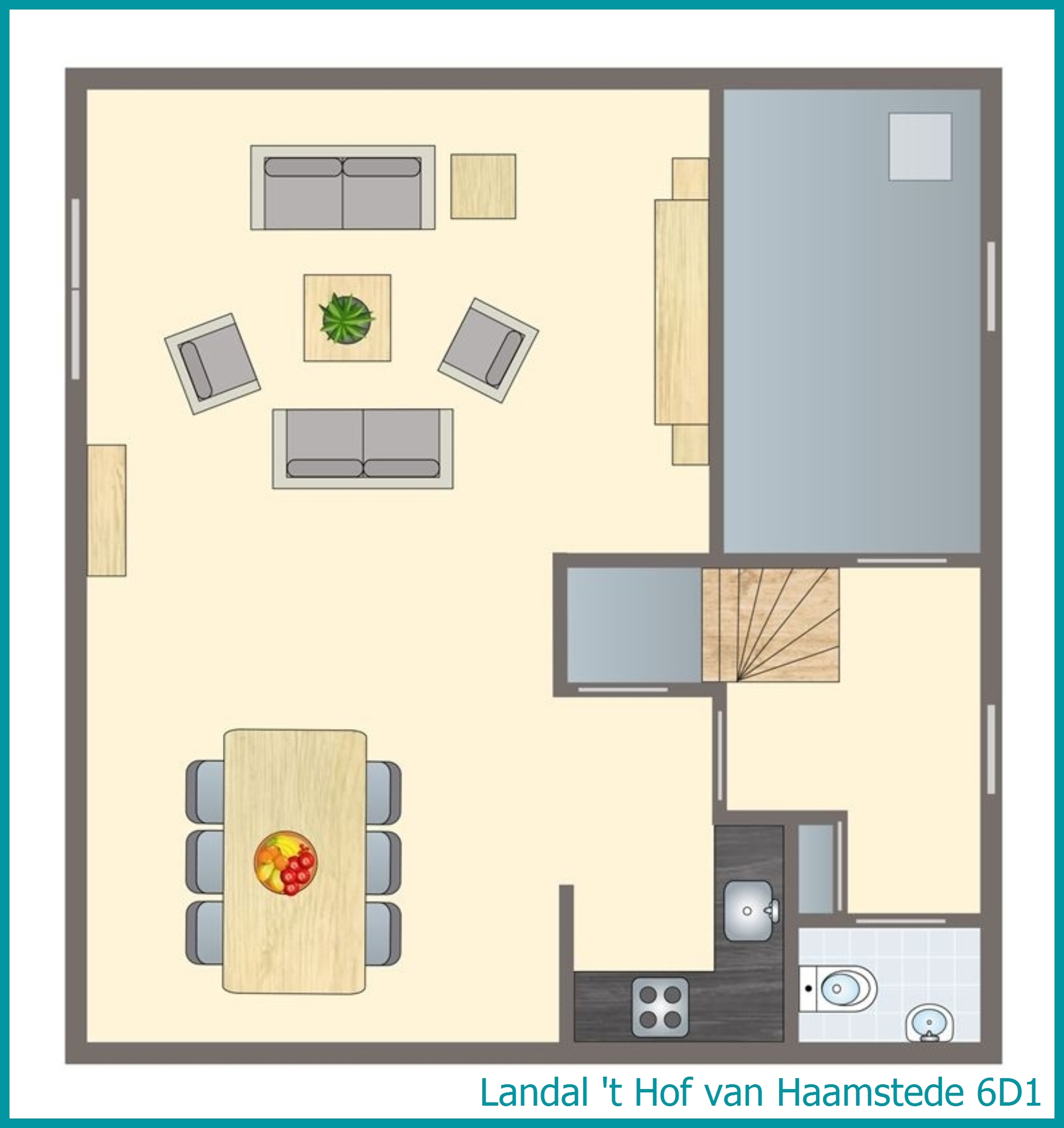 6-person bungalow 6D1 at 't Hof van Haamstede