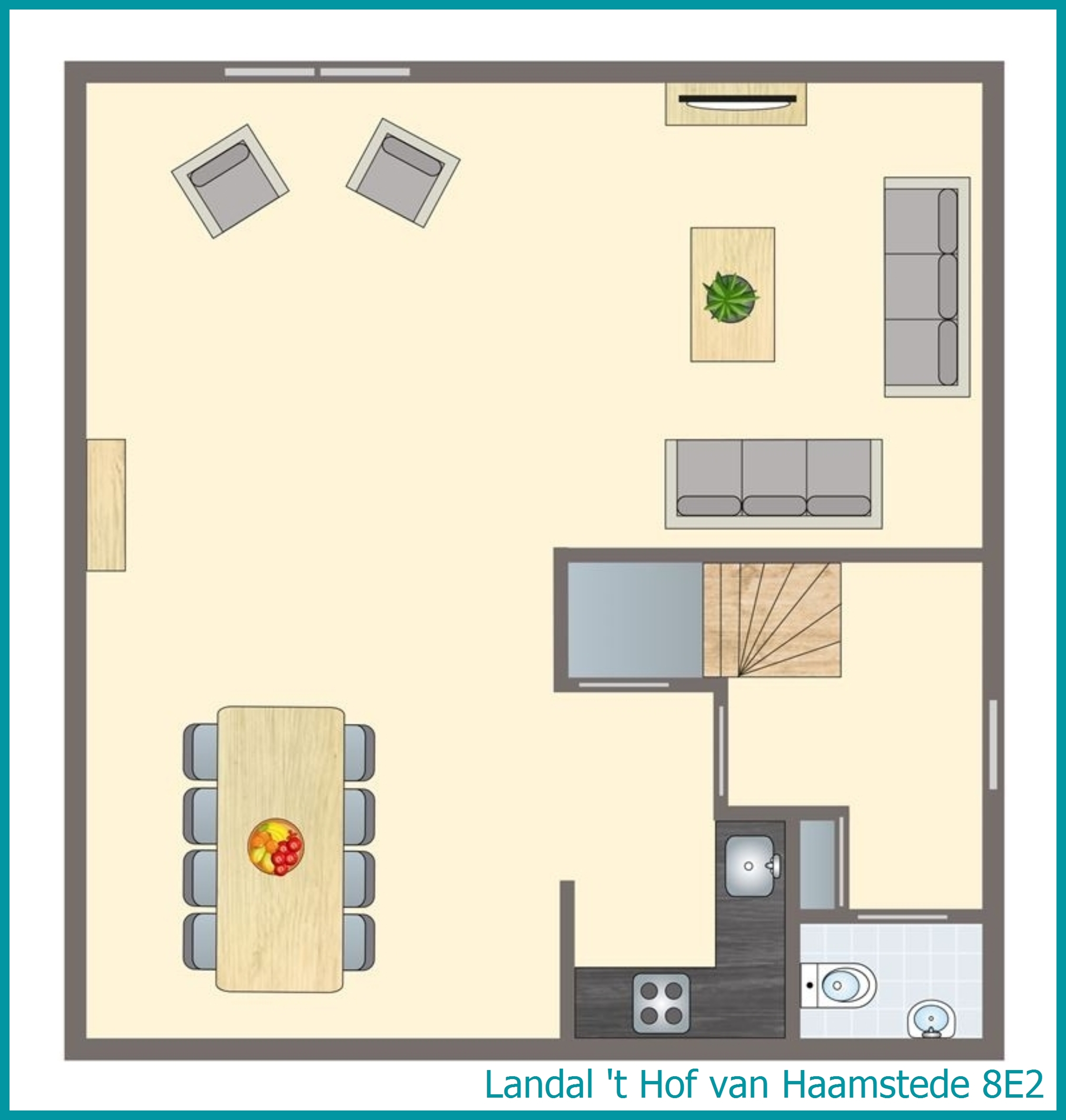 8-person bungalow 8E2 at 't Hof van Haamstede