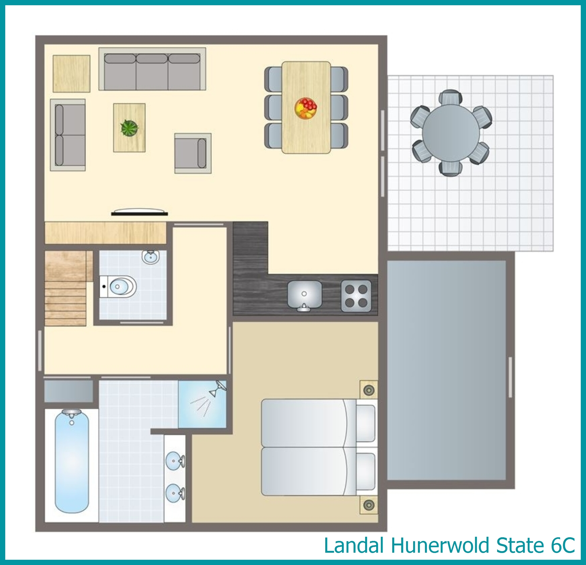 6-person bungalow 6C at Hunerwold State