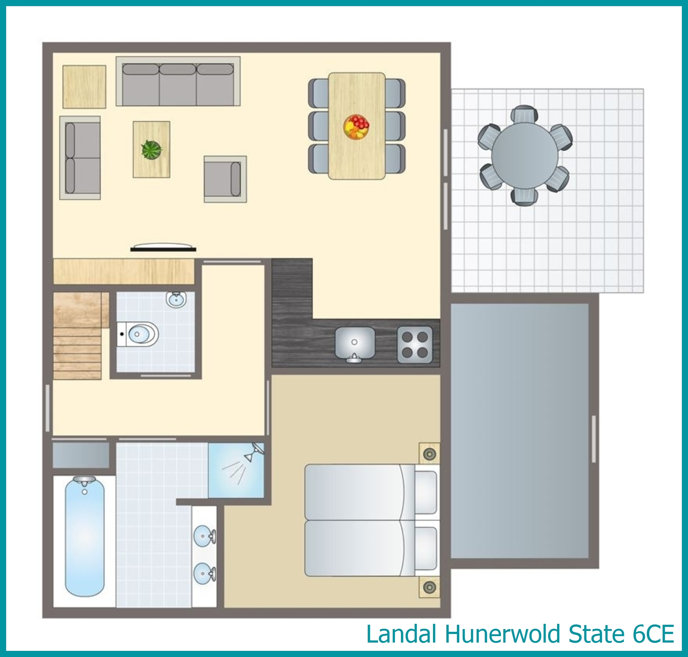 6-person bungalow 6CE at Hunerwold State