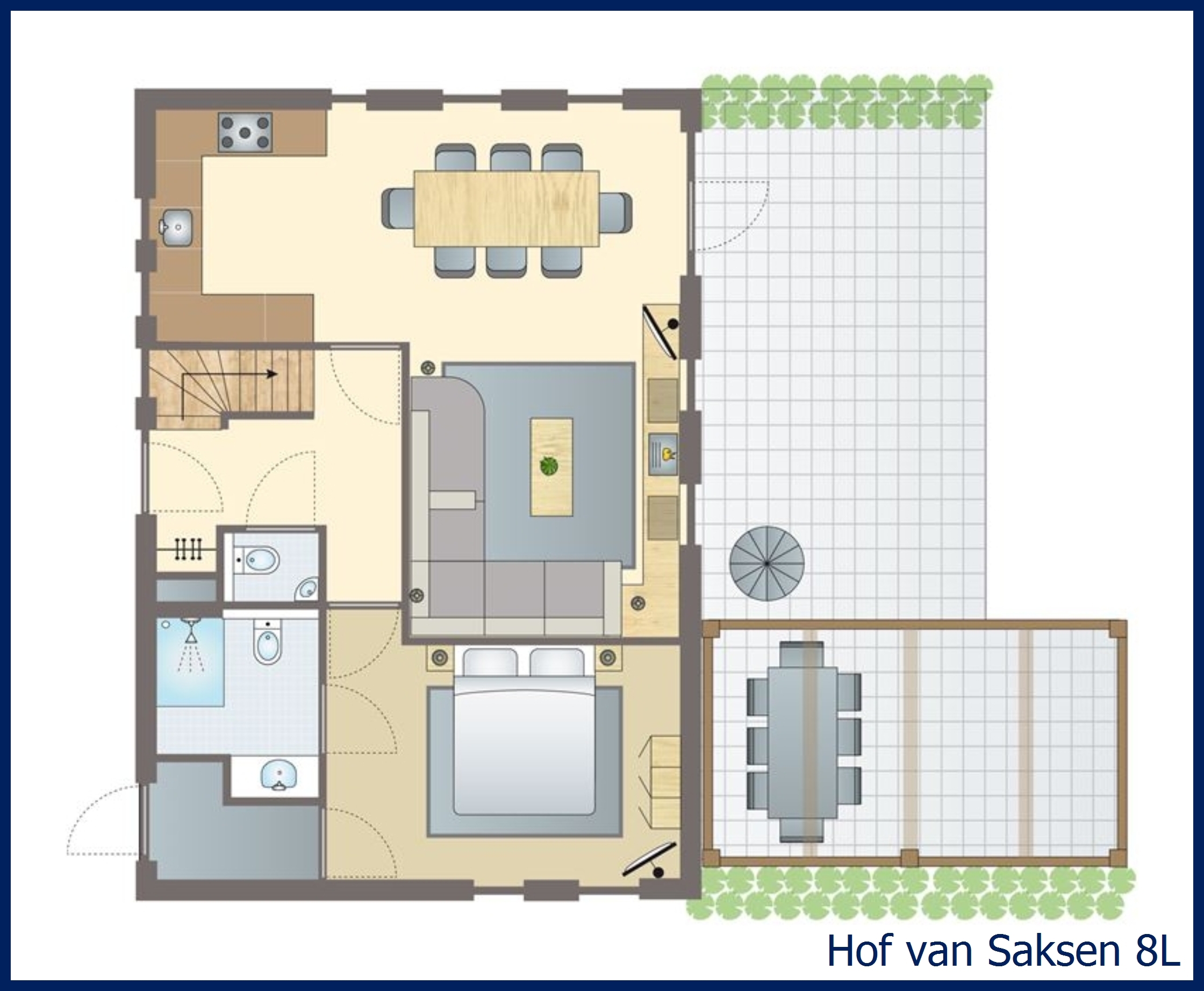 8-person farmhouse 8L at Hof van Saksen