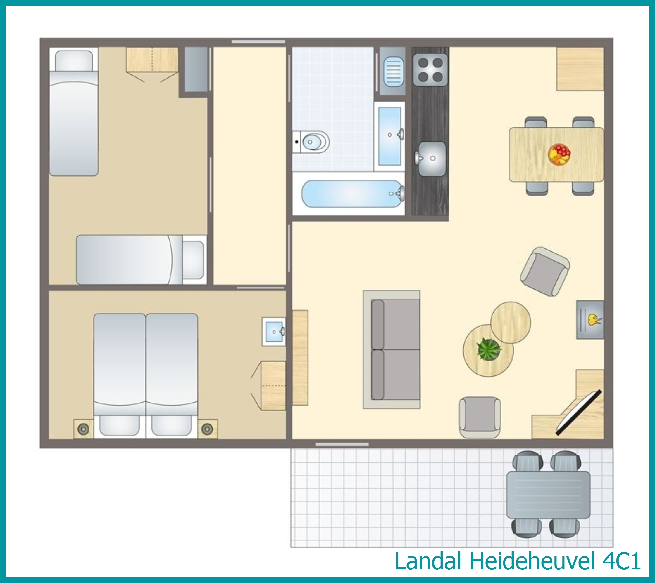 4-person bungalow 4C1 at Heideheuvel
