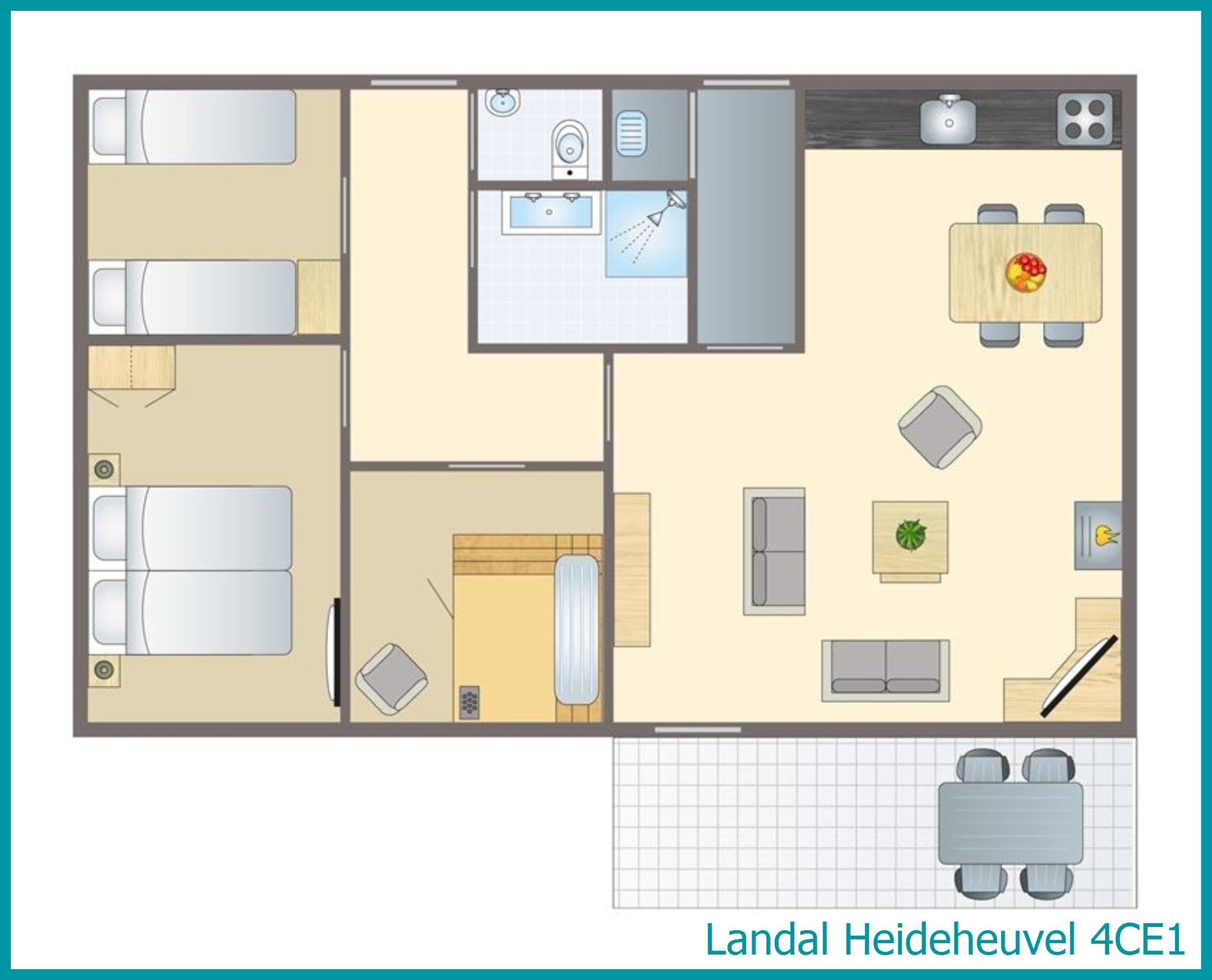 4-person bungalow 4CE1 at Heideheuvel
