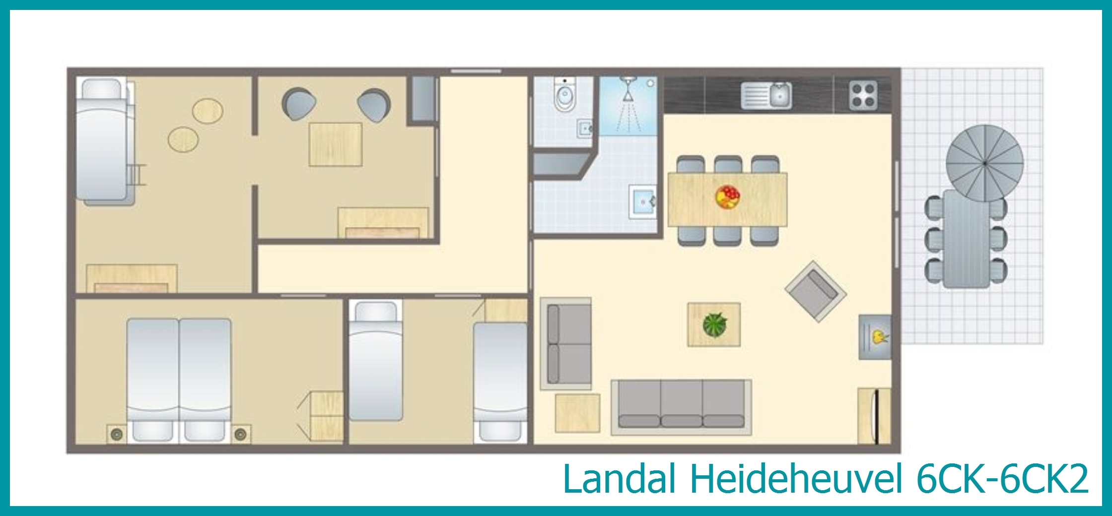 6-person children's bungalow 6CK-6CK2 at Heideheuvel