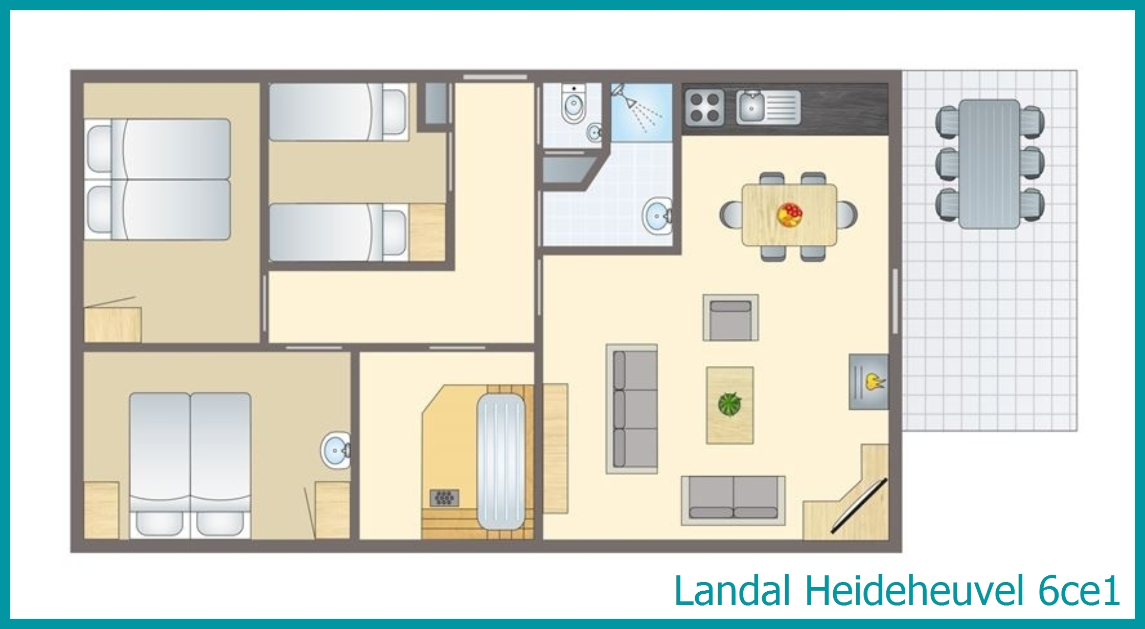 6-person bungalow 6ce1 at Heideheuvel