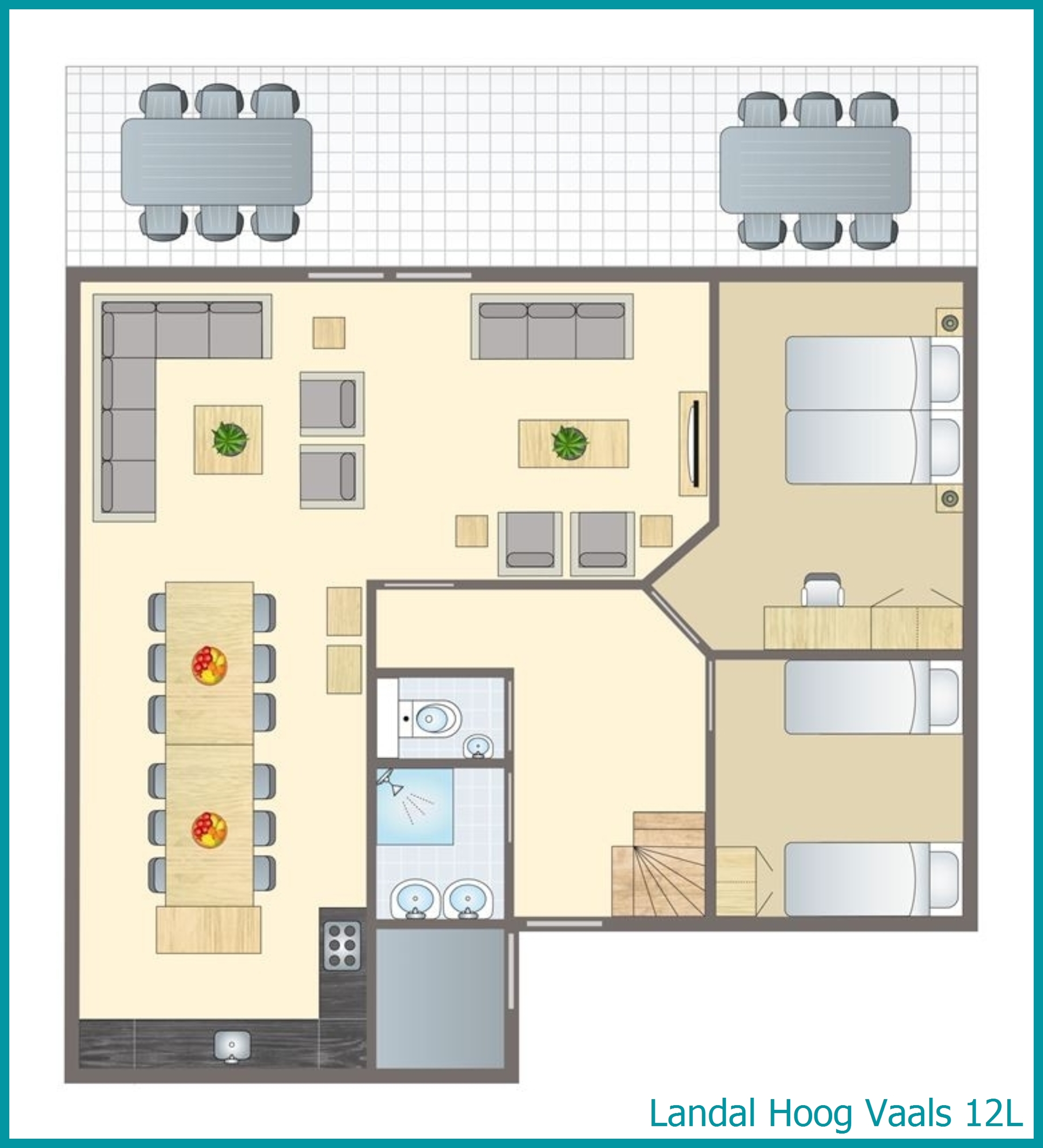12-person bungalow 12L at Hoog Vaals