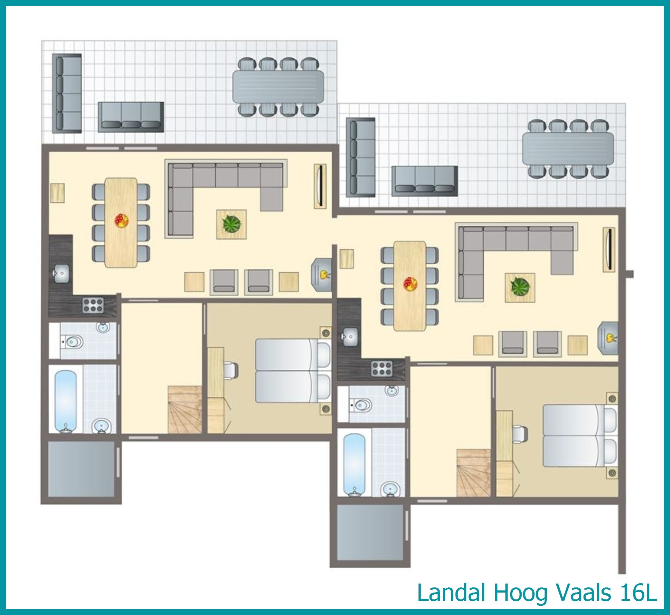 16-person bungalow 16L at Hoog Vaals