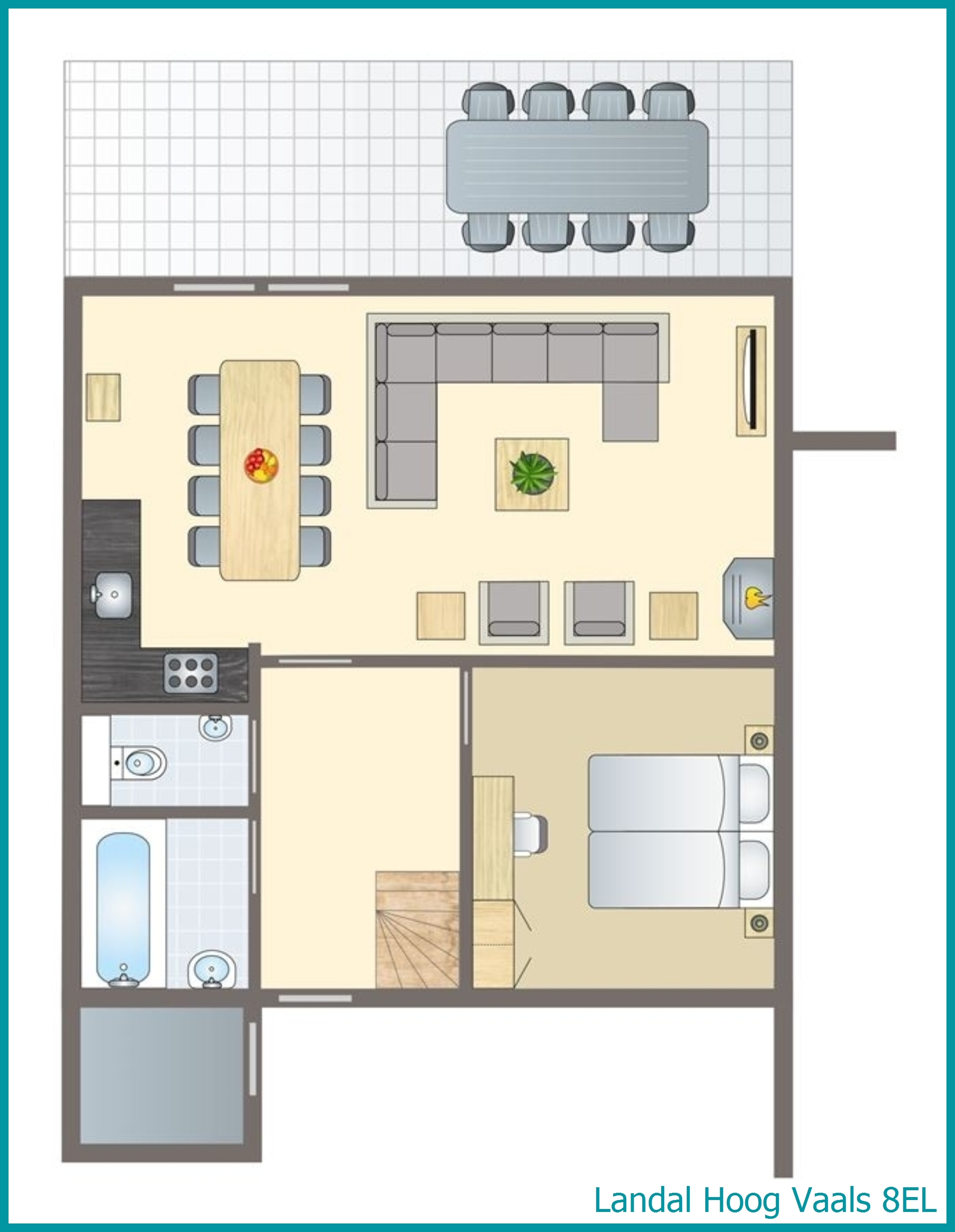 8-person bungalow 8EL at Hoog Vaals