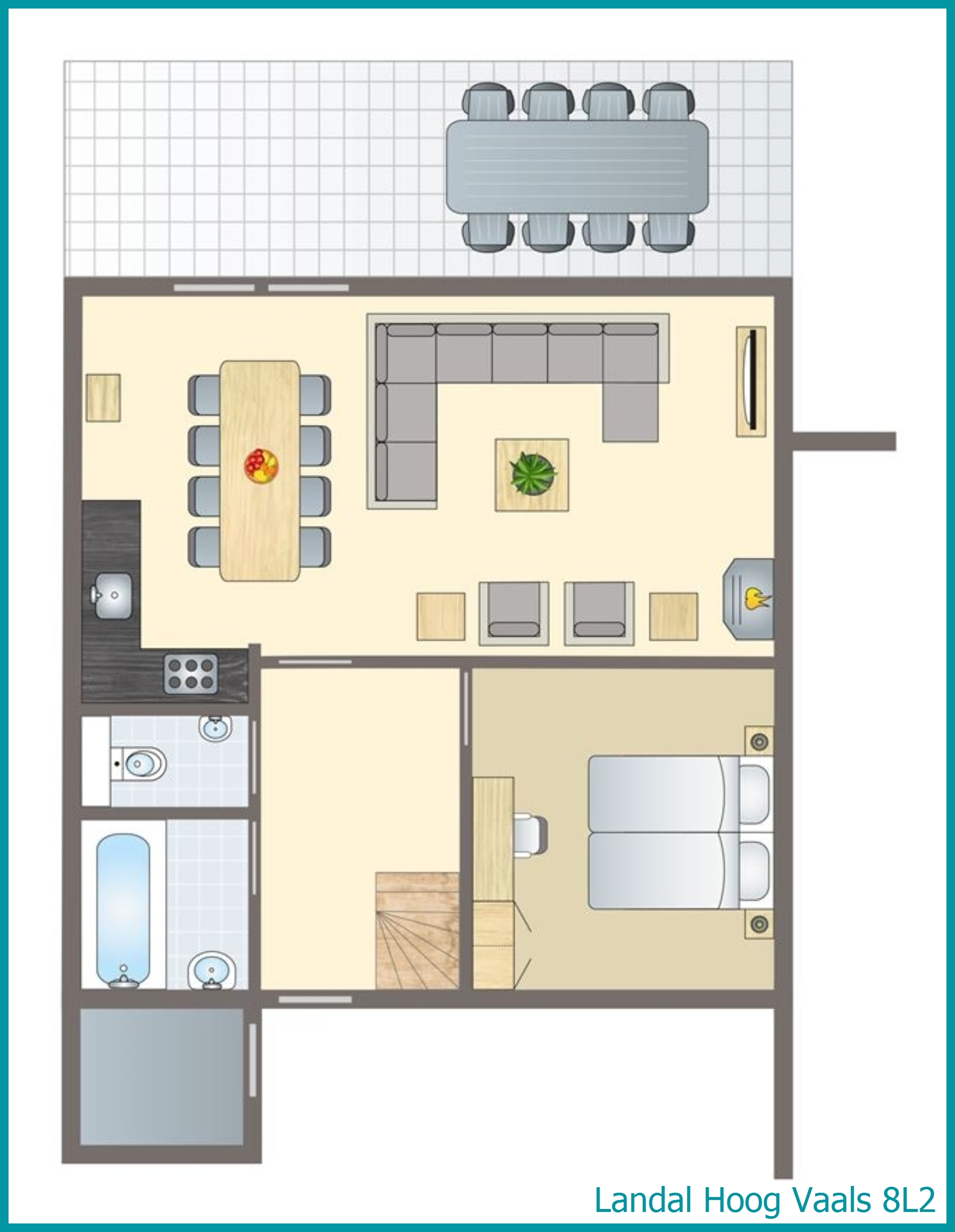 8-person bungalow 8L2 at Hoog Vaals
