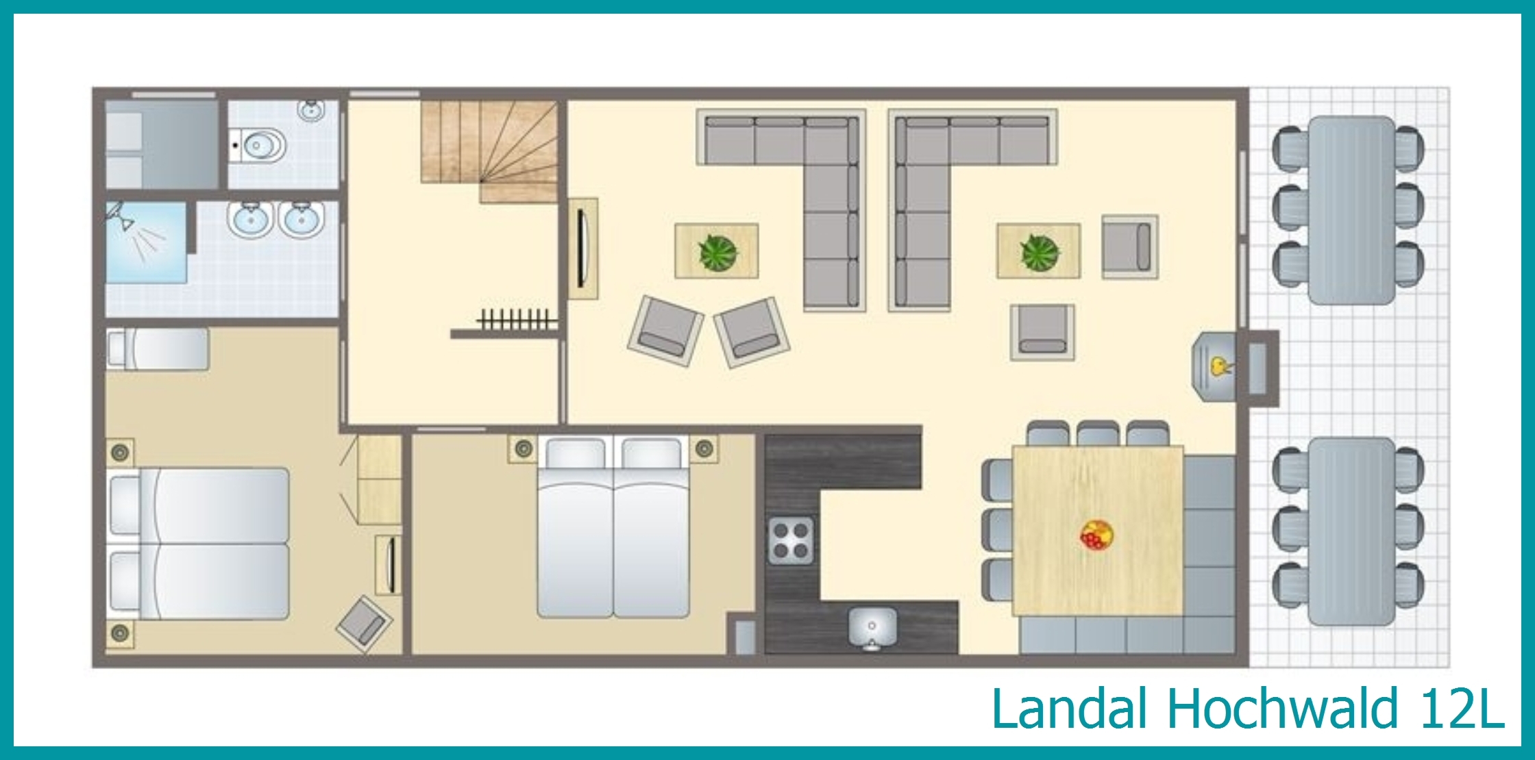 12-person bungalow 12L at Hochwald