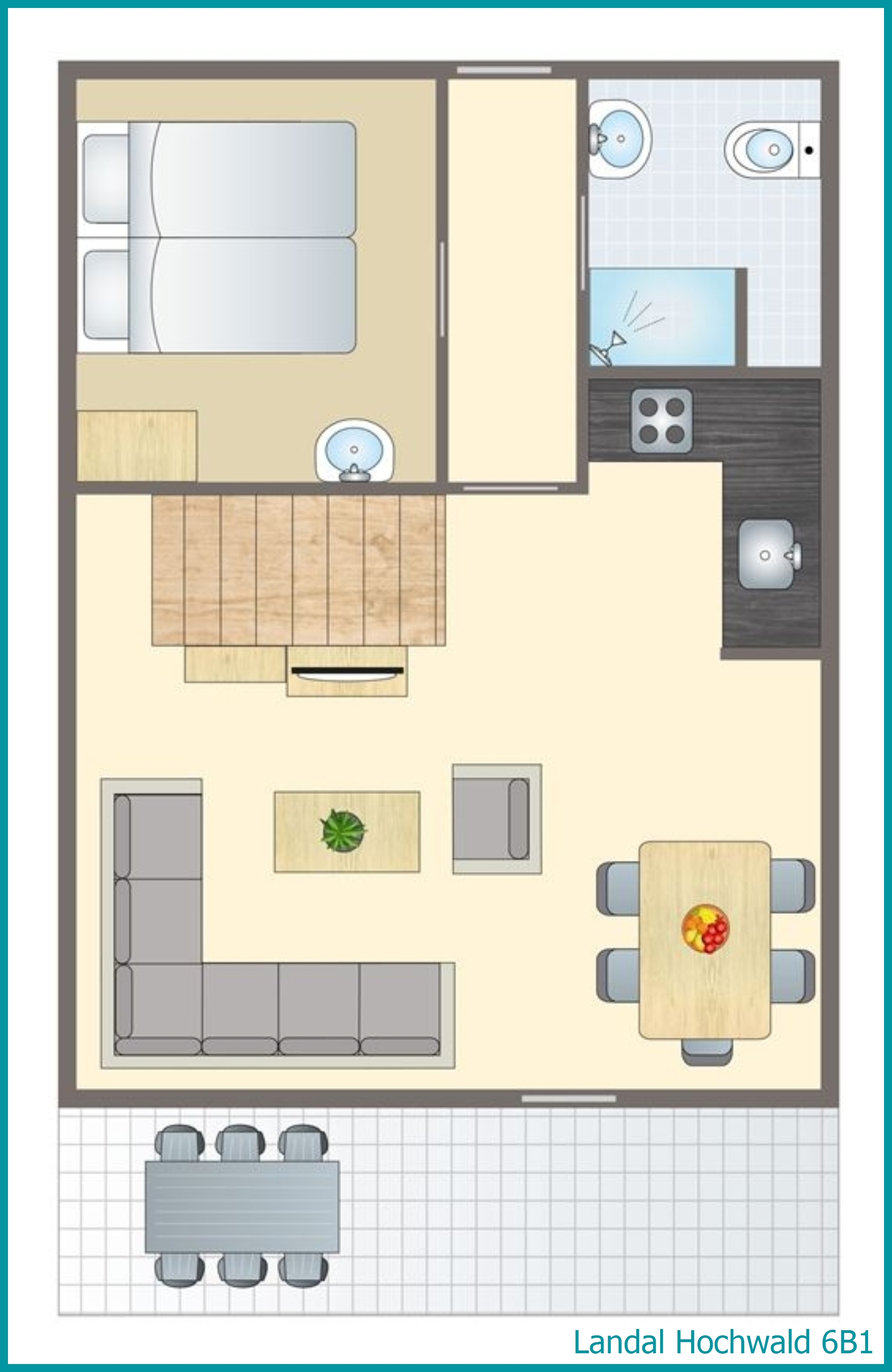 6-person bungalow 6B1 at Hochwald