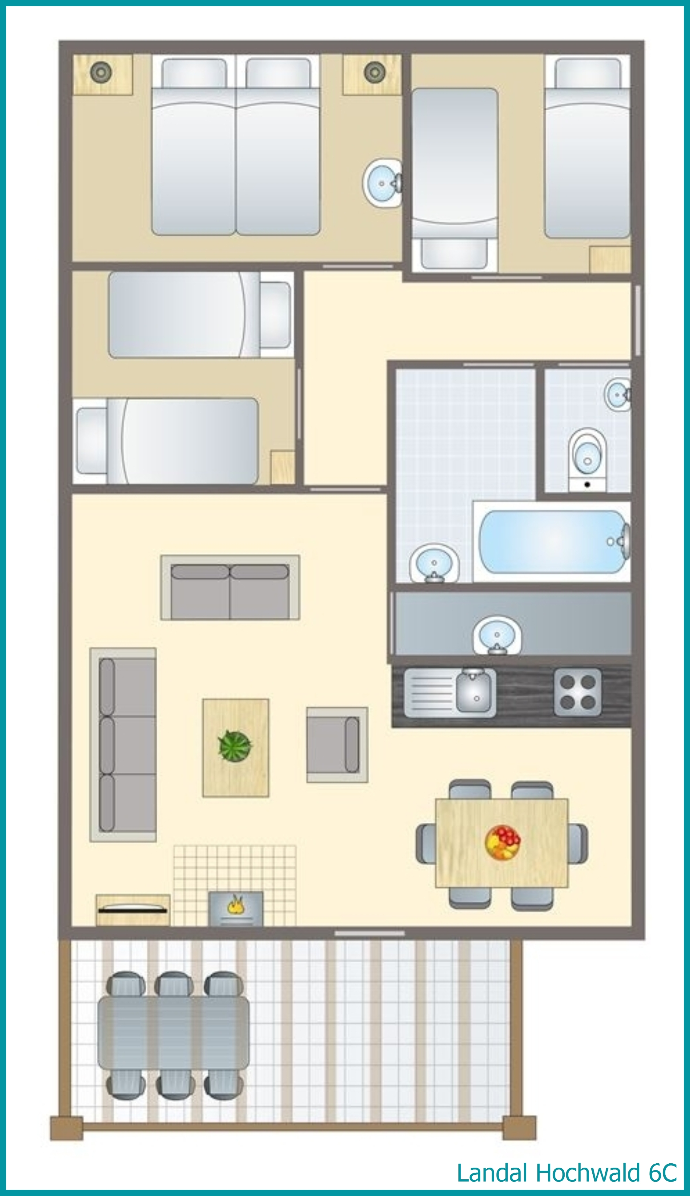 6-person bungalow 6C at Hochwald