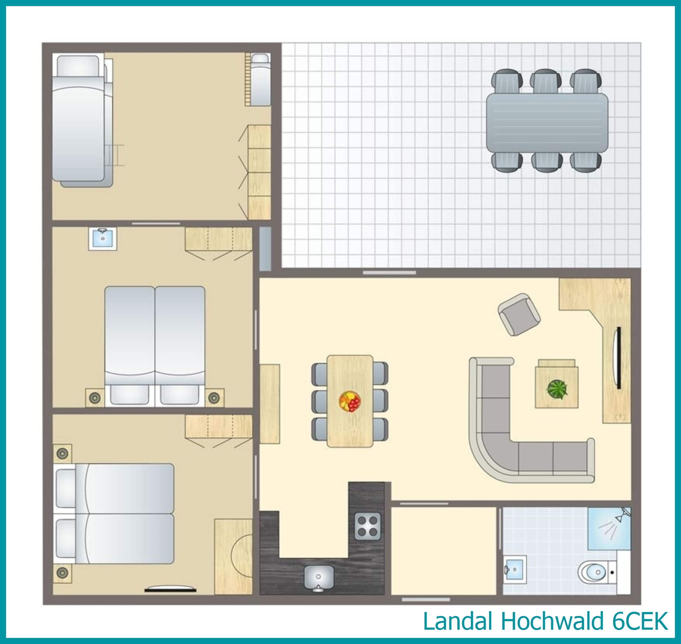 6-person children's bungalow 6CEK at Hochwald