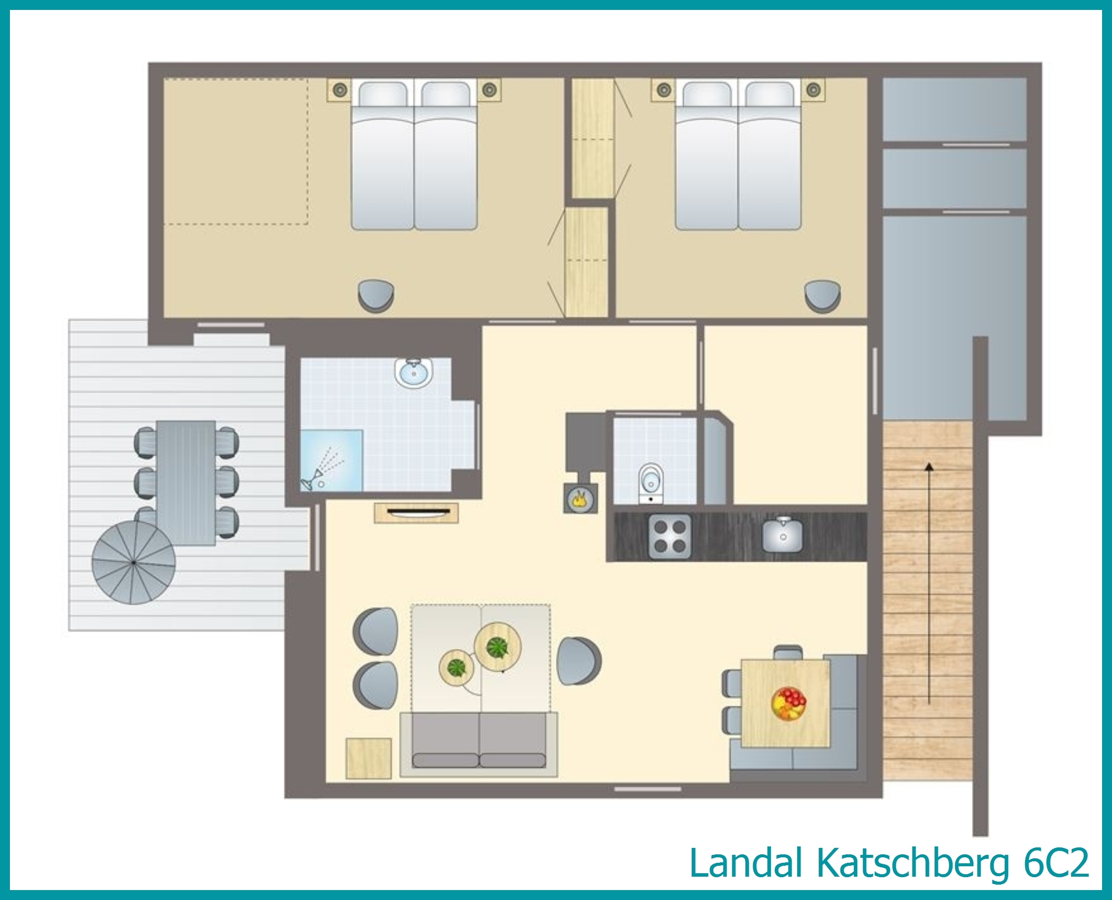 6-person apartment 6C2 at Katschberg