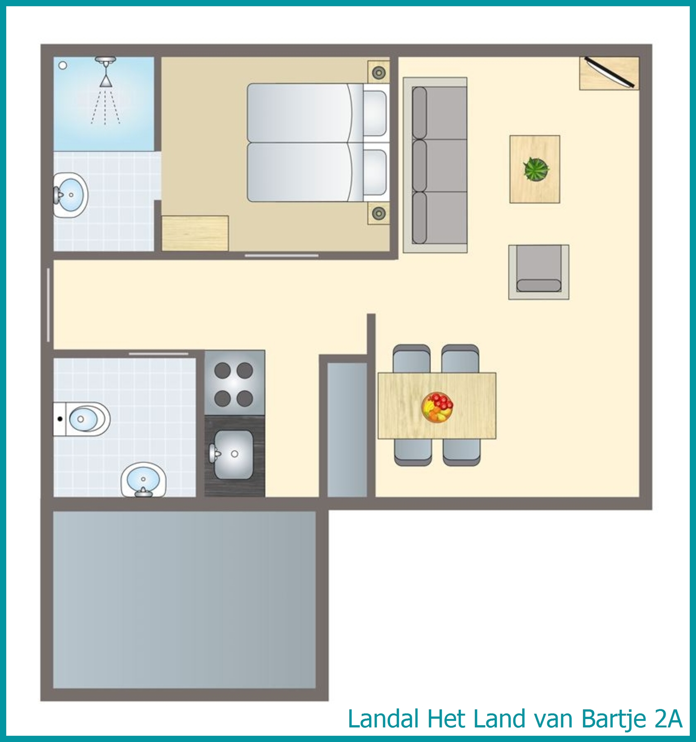 2-person bungalow 2A at Het Land van Bartje