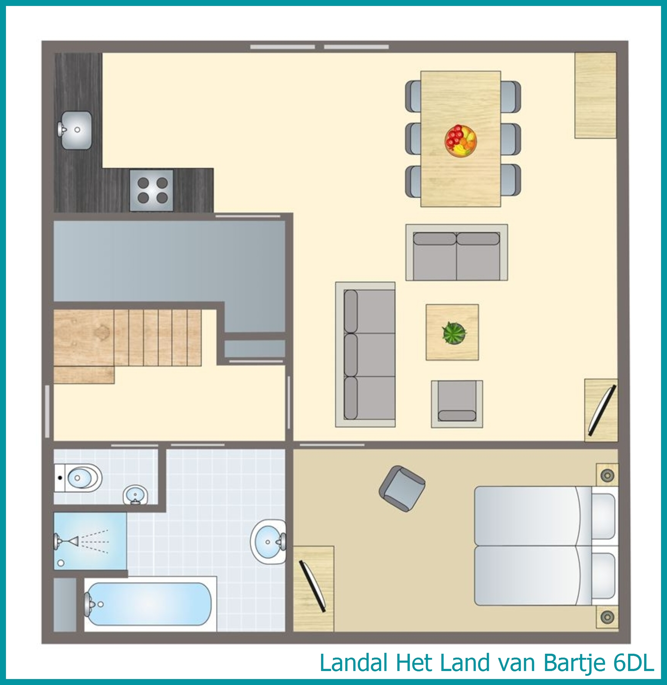 6-person farmhouse residence 6DL at Het Land van Bartje