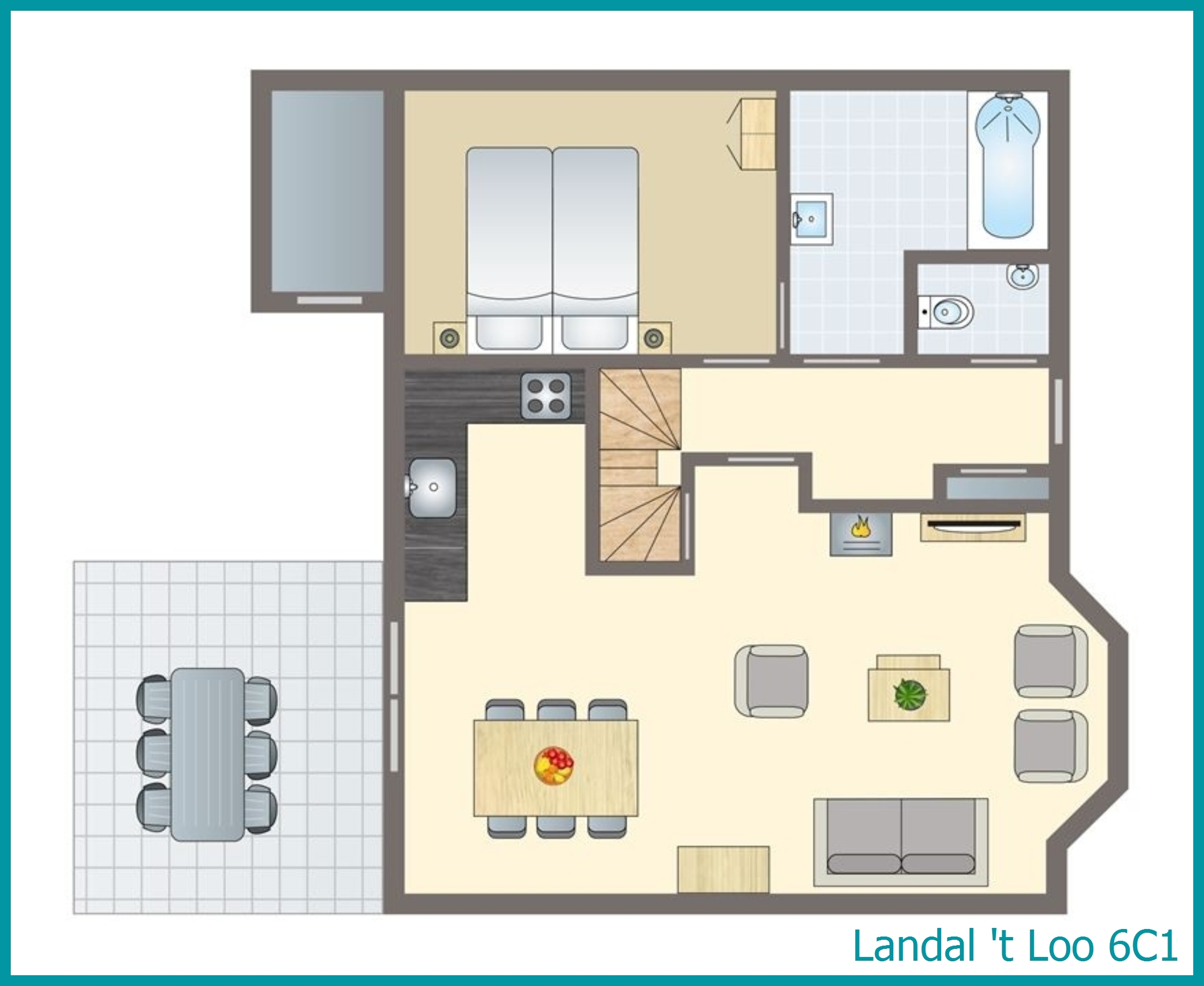 6-person bungalow 6C1 at 't Loo
