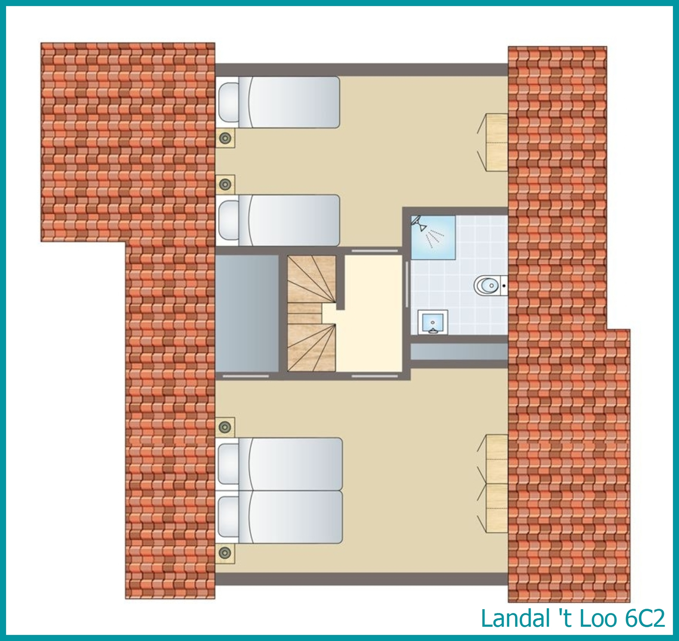 6-person bungalow 6C2 at 't Loo