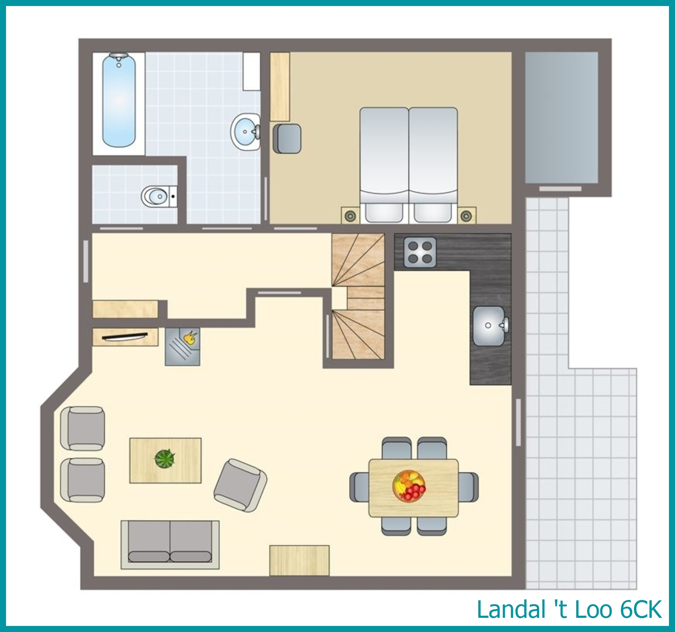 6-person children's bungalow 6CK at 't Loo