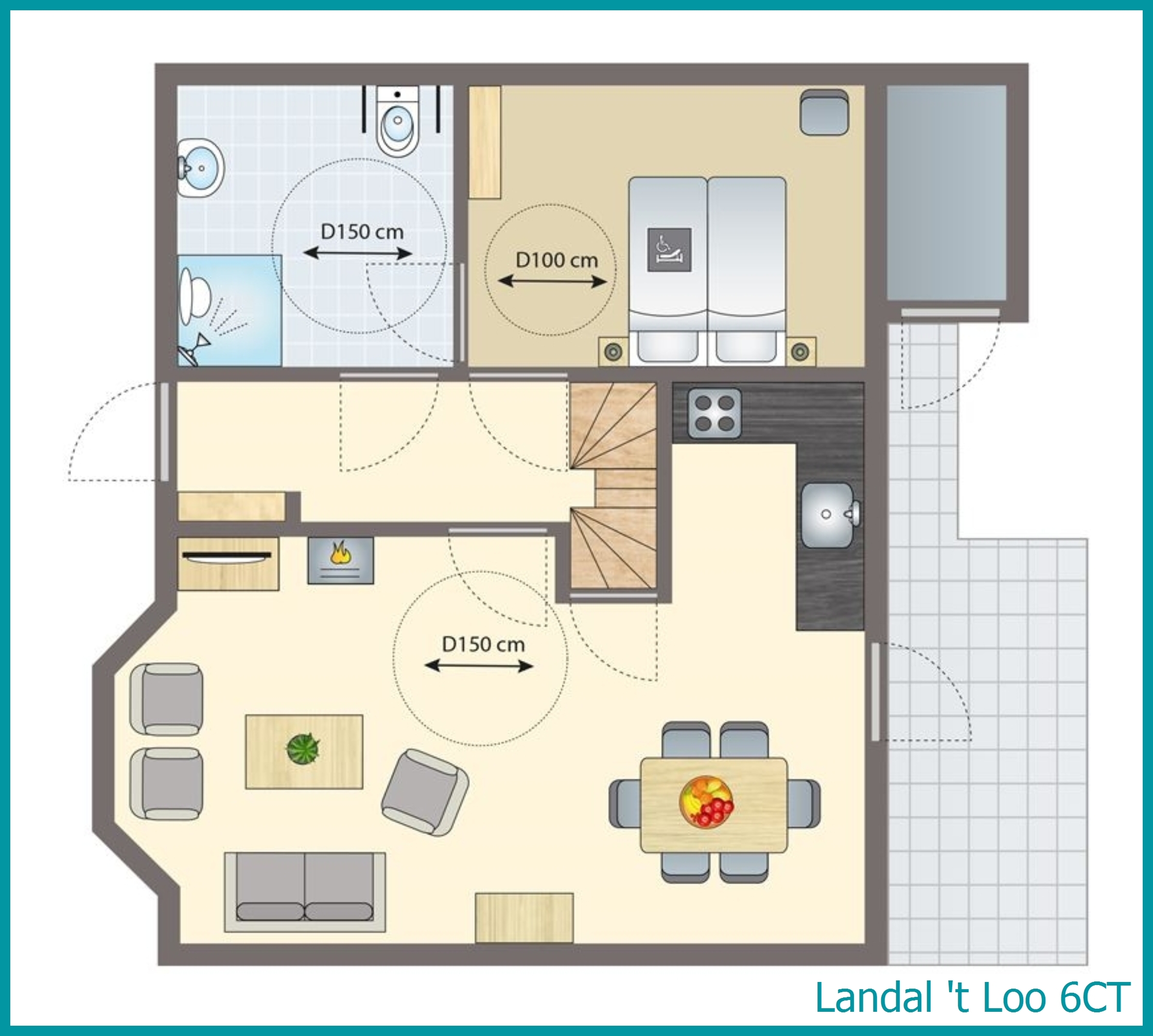 6-person bungalow 6CT at 't Loo