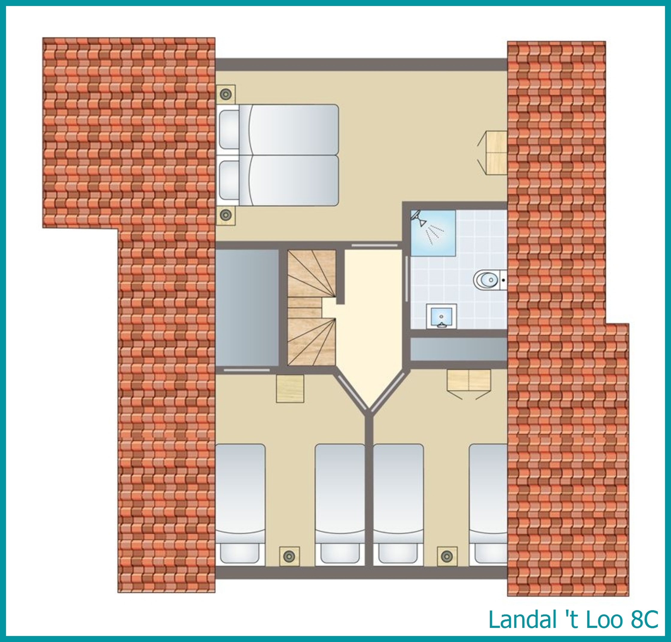 8-person bungalow 8C at 't Loo